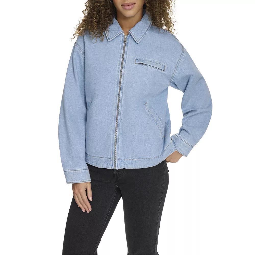 Women's Levi's® Laydown Collar Chore Jacket, Size: XS, Light Wash Blue Product Image