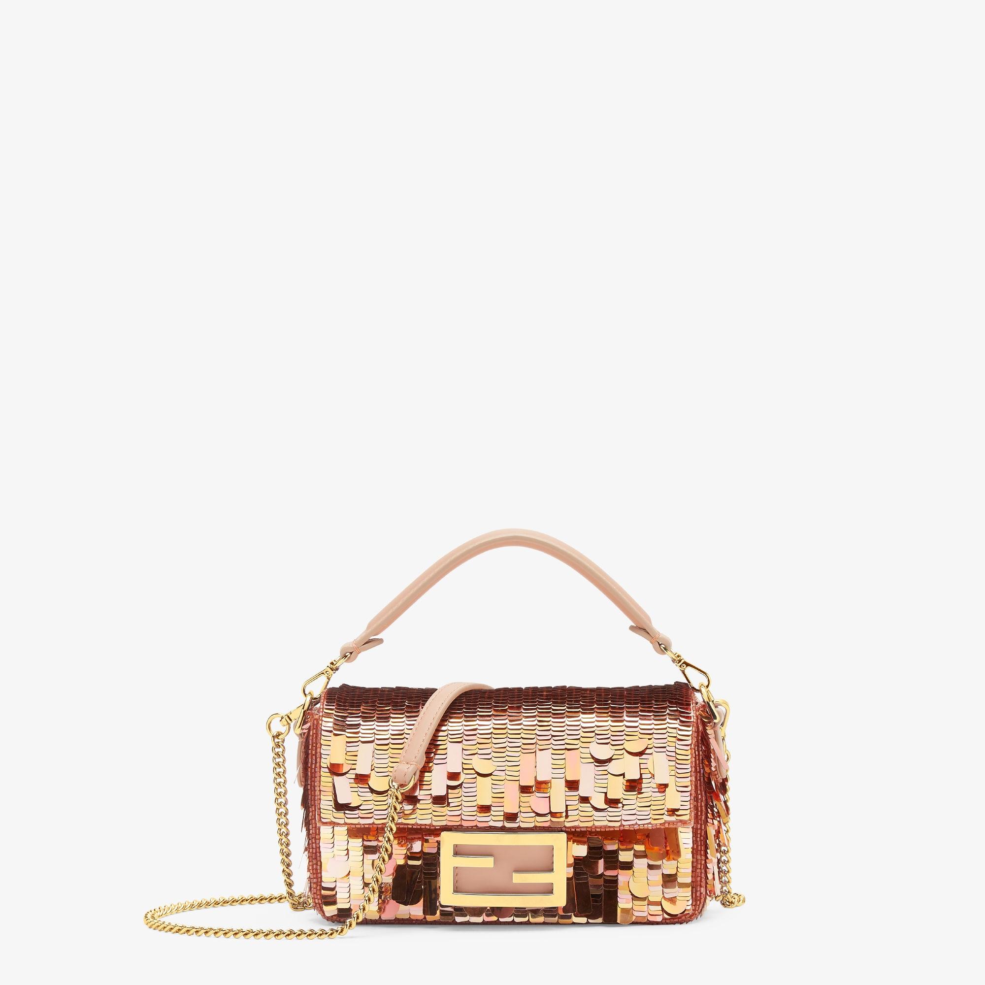 Baguette MiniBag embroidered with iridescent sequins Product Image