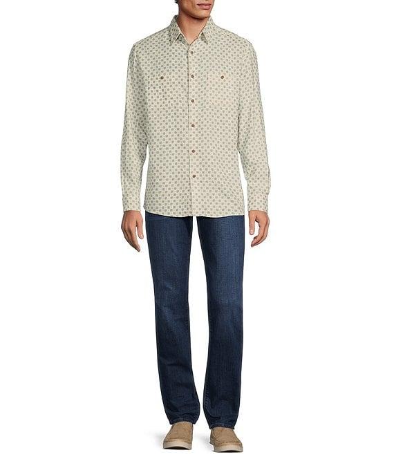 Rowm Long Sleeve Slub Medallion Print Shirt Product Image