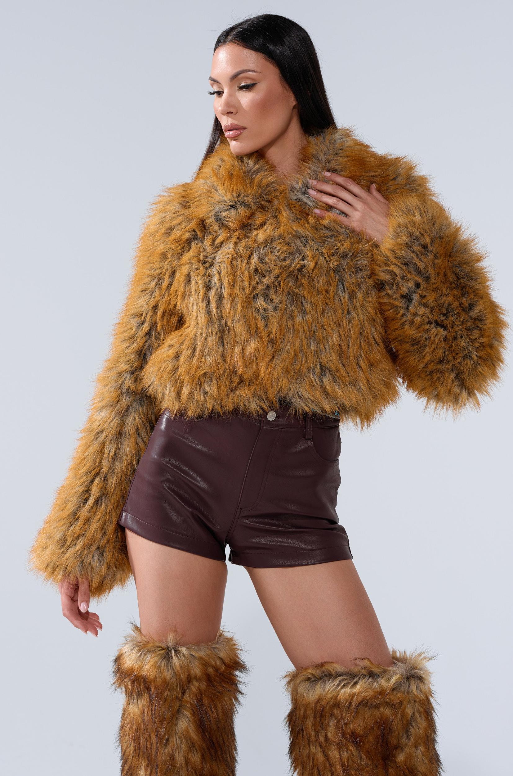 LAY LOW FAUX FUR BOMBER Product Image