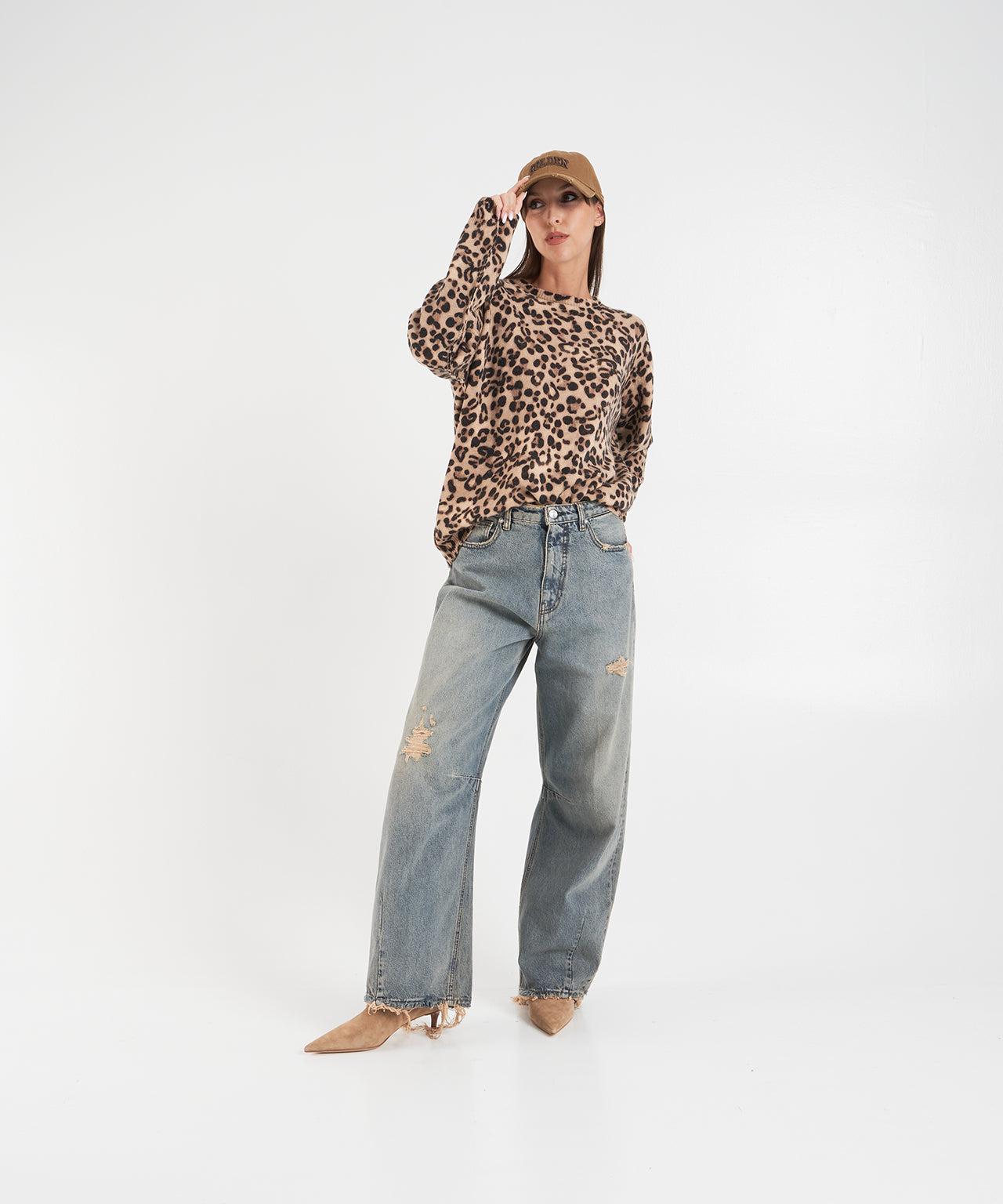 Sweater with Animal Print Product Image