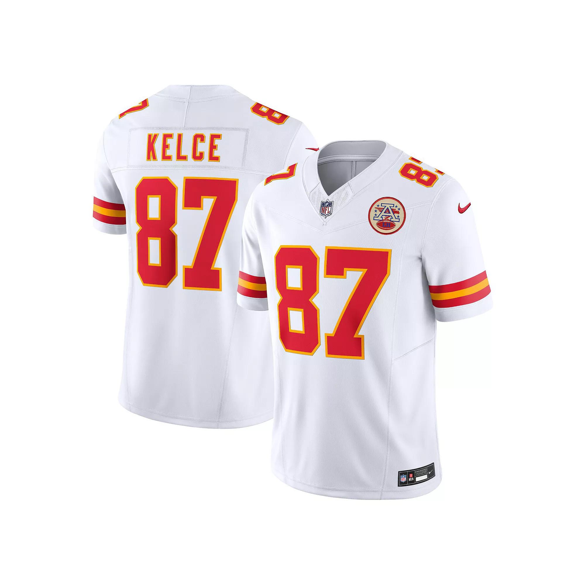 Men's Nike Travis Kelce White Kansas City Chiefs Vapor F.U.S.E. Limited Jersey,  Product Image