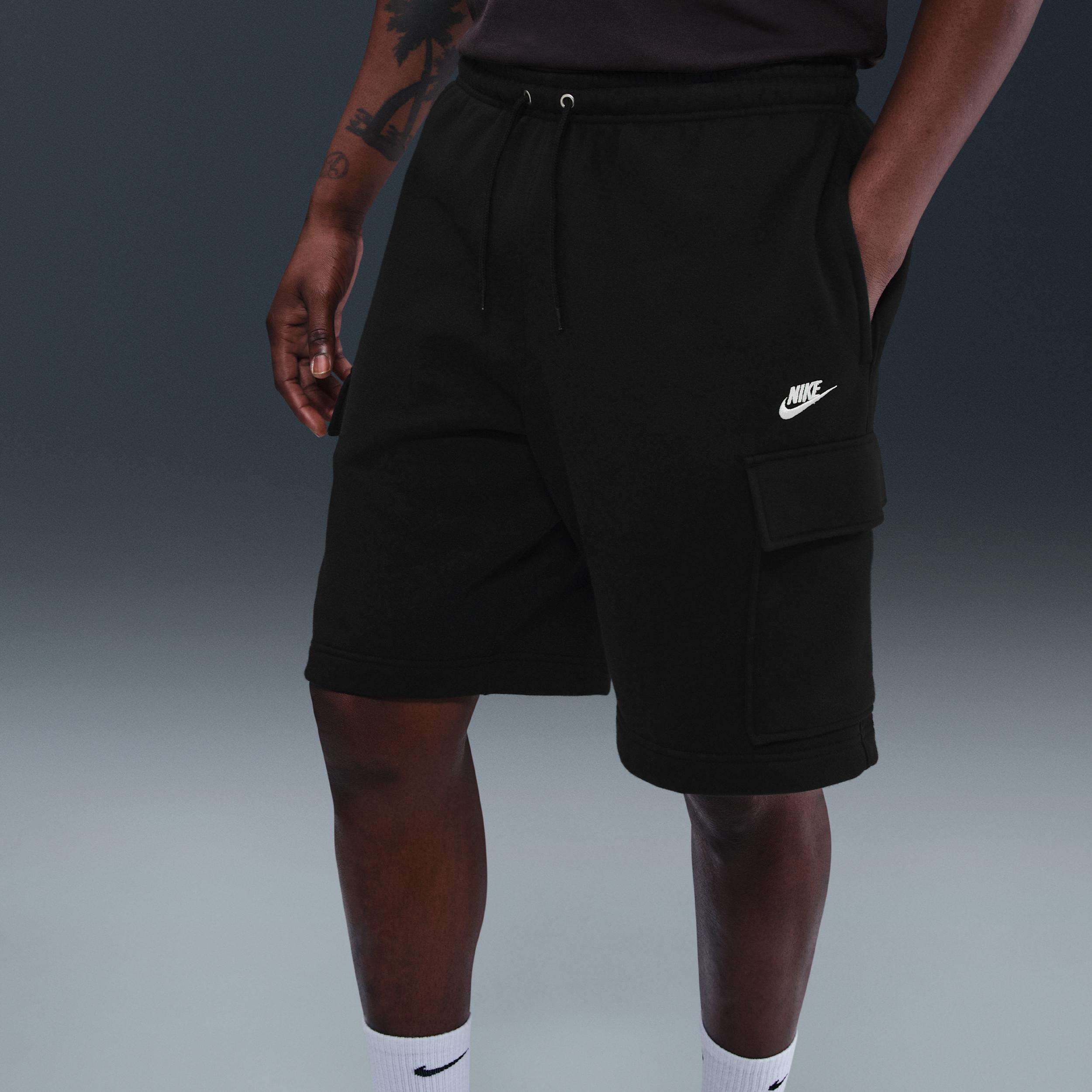 Nike Mens Club Fleece Cargo Shorts | FN3525-010 Product Image