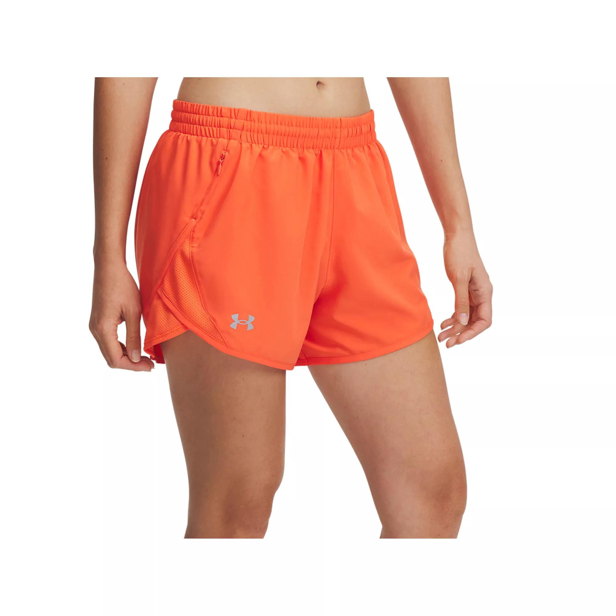 Women's Under Armour Fly-By Shorts, Size: Large, Red Product Image
