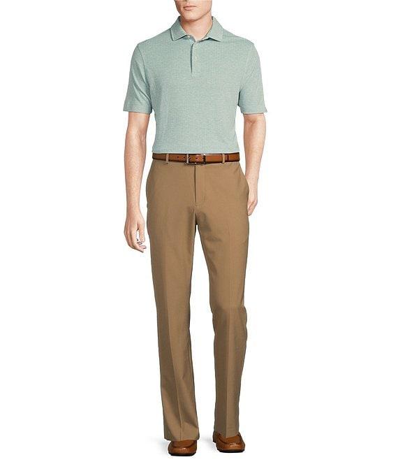 Daniel Cremieux Signature Label Jersey Solid Textured Jacquard Short Sleeve Polo Shirt Product Image