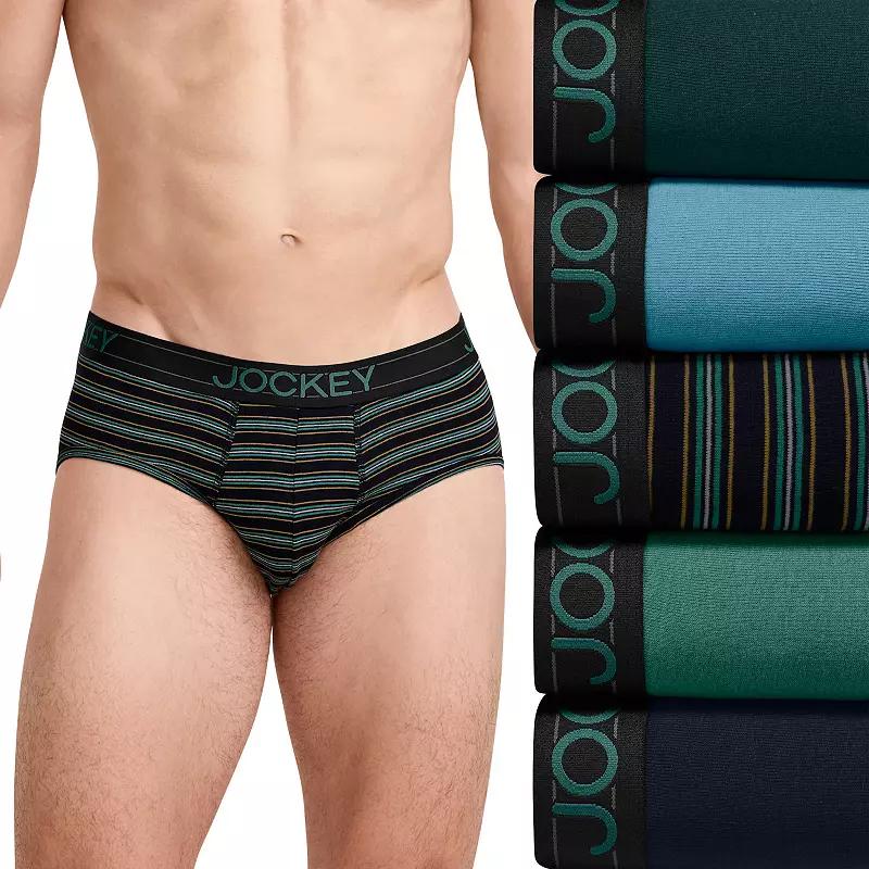 Men's Jockey® 5-Pack Lightweight Cotton Blend Brief,  Product Image