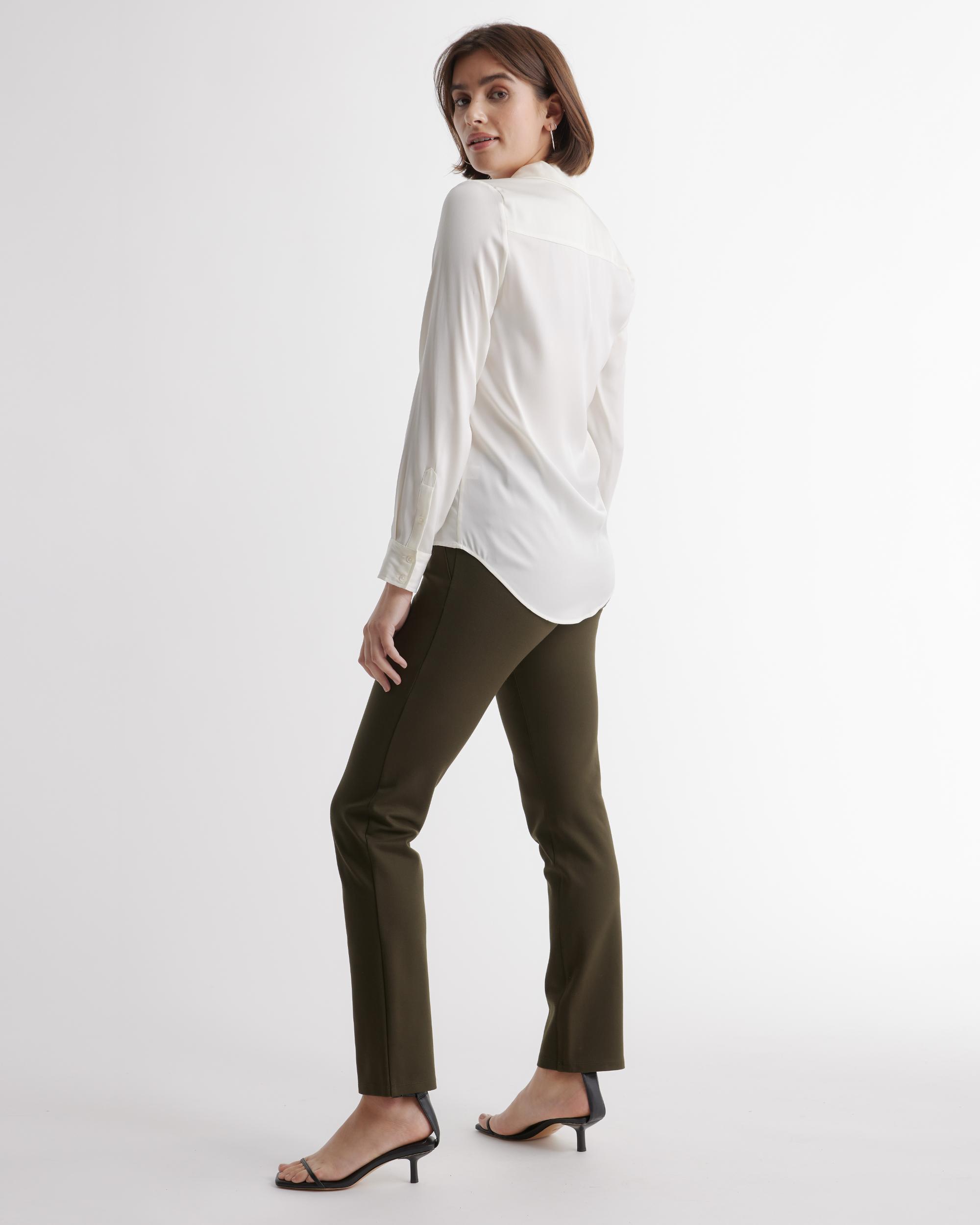 Quince | Women's Ultra-Stretch Ponte Straight Leg Pants Rayon Product Image