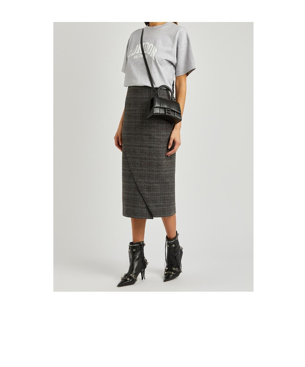 BALENCIAGA Womens Cagole Lambskin Buckle Zip Ankle Booties In Black Product Image