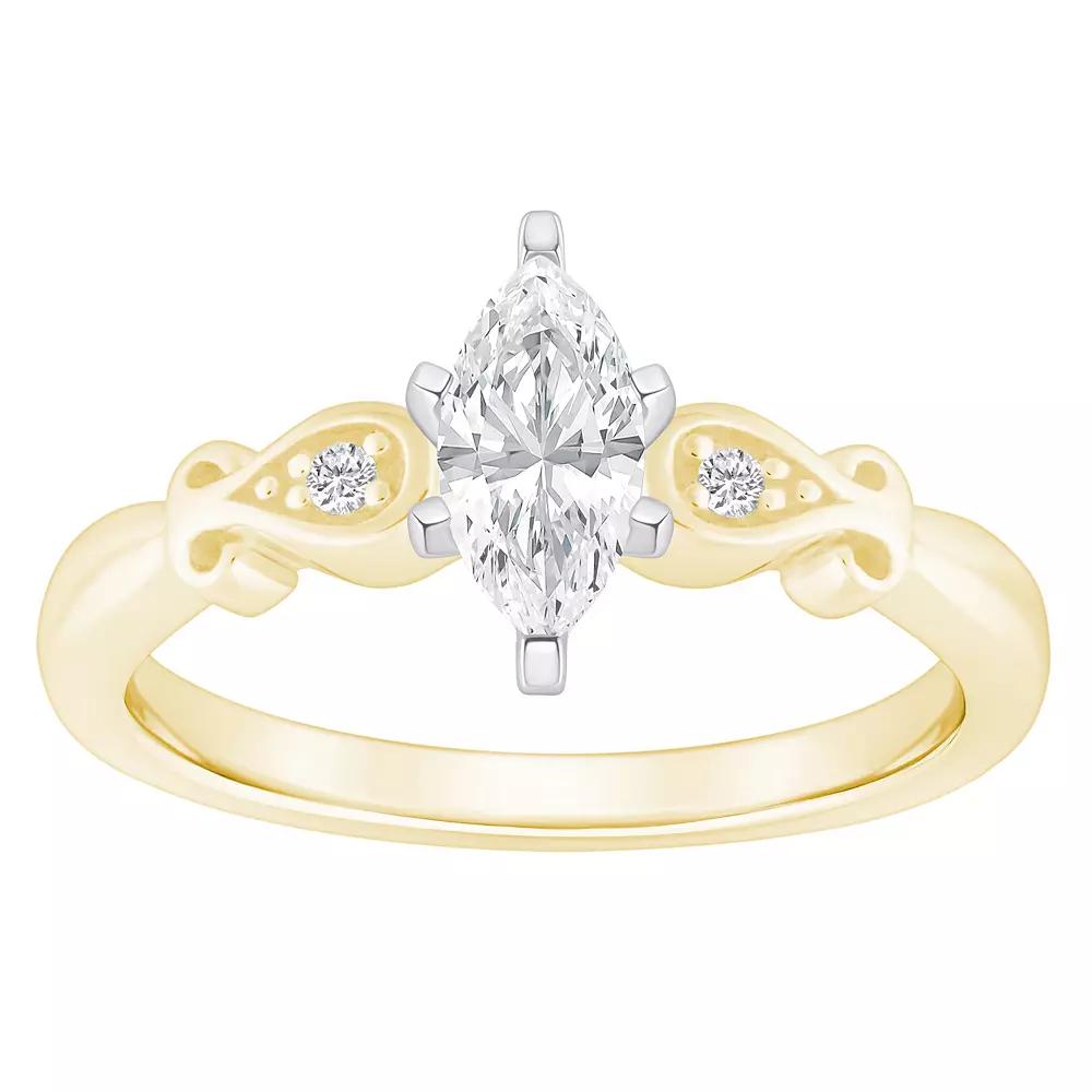 Alyson Layne 14k Gold 1/2 Carat T.W. Diamond Marquise Cut Engagement Ring, Womens White Gold Product Image