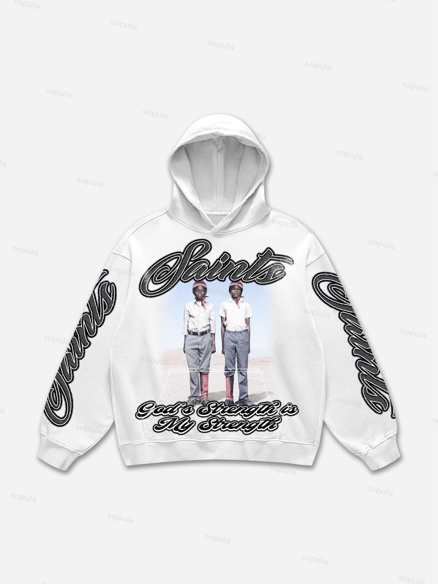 Saints Vintage Character Graphic Hoodie Product Image