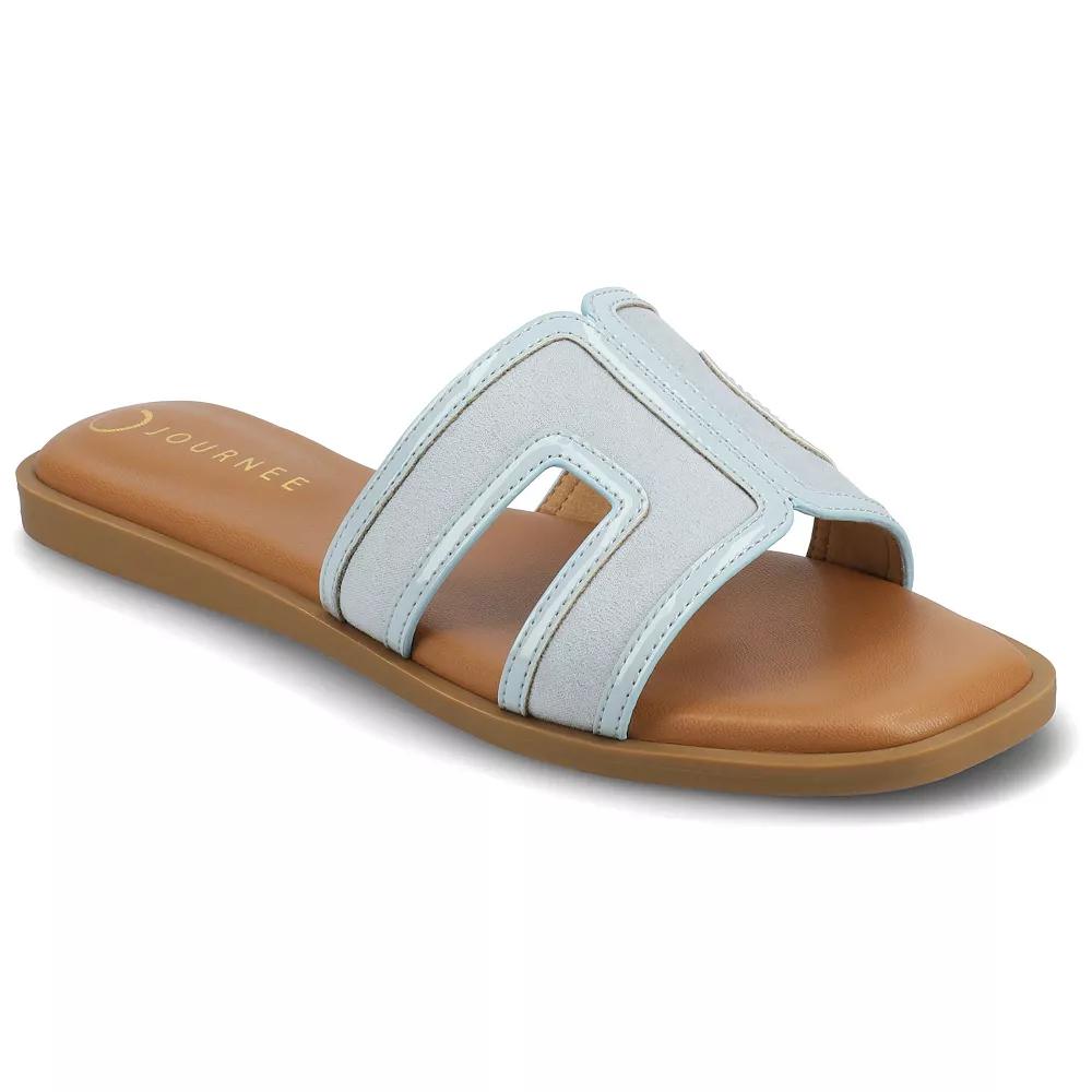 Journee Primah H Band Slip-On Women's Flat Sandals,  Product Image