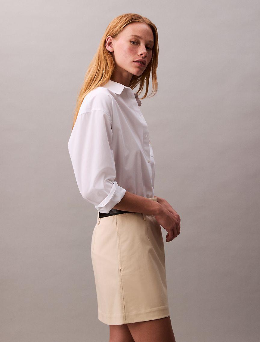 Cotton Chino Mini Skirt  Product Image