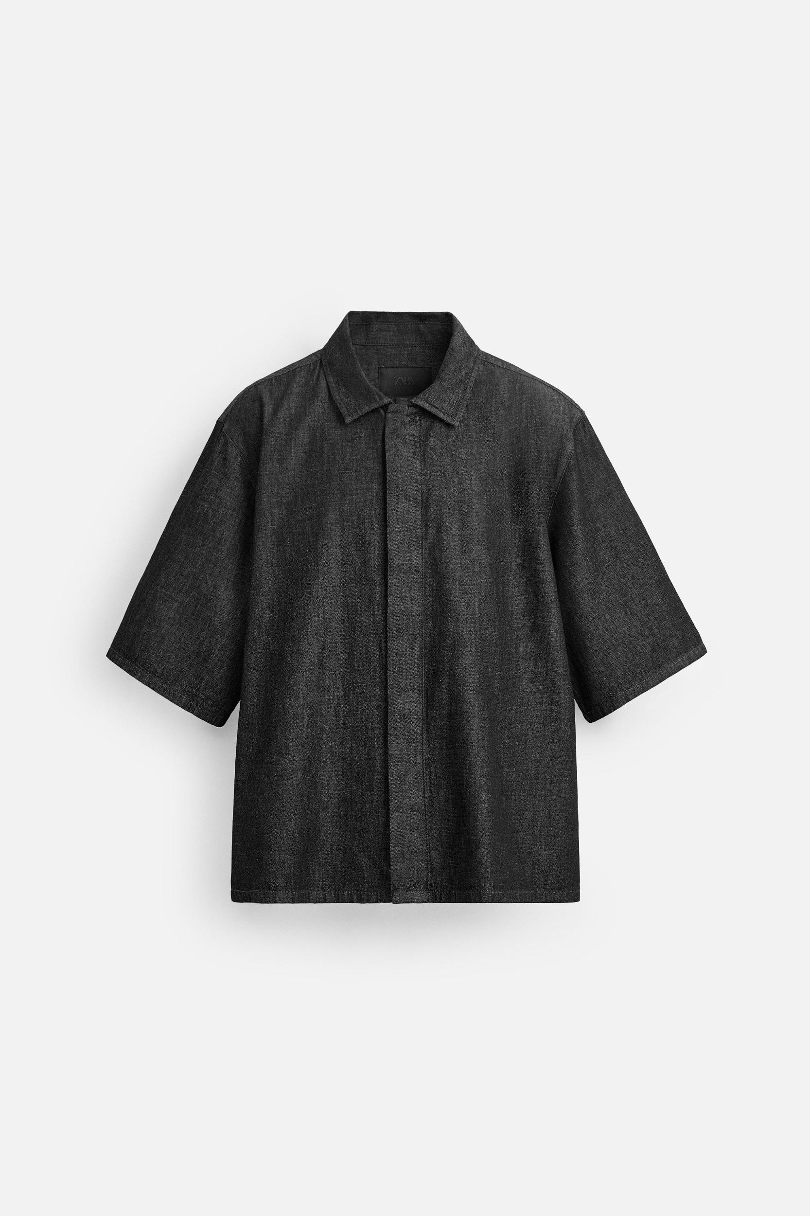 RELAXED FIT DENIM SHIRT Product Image