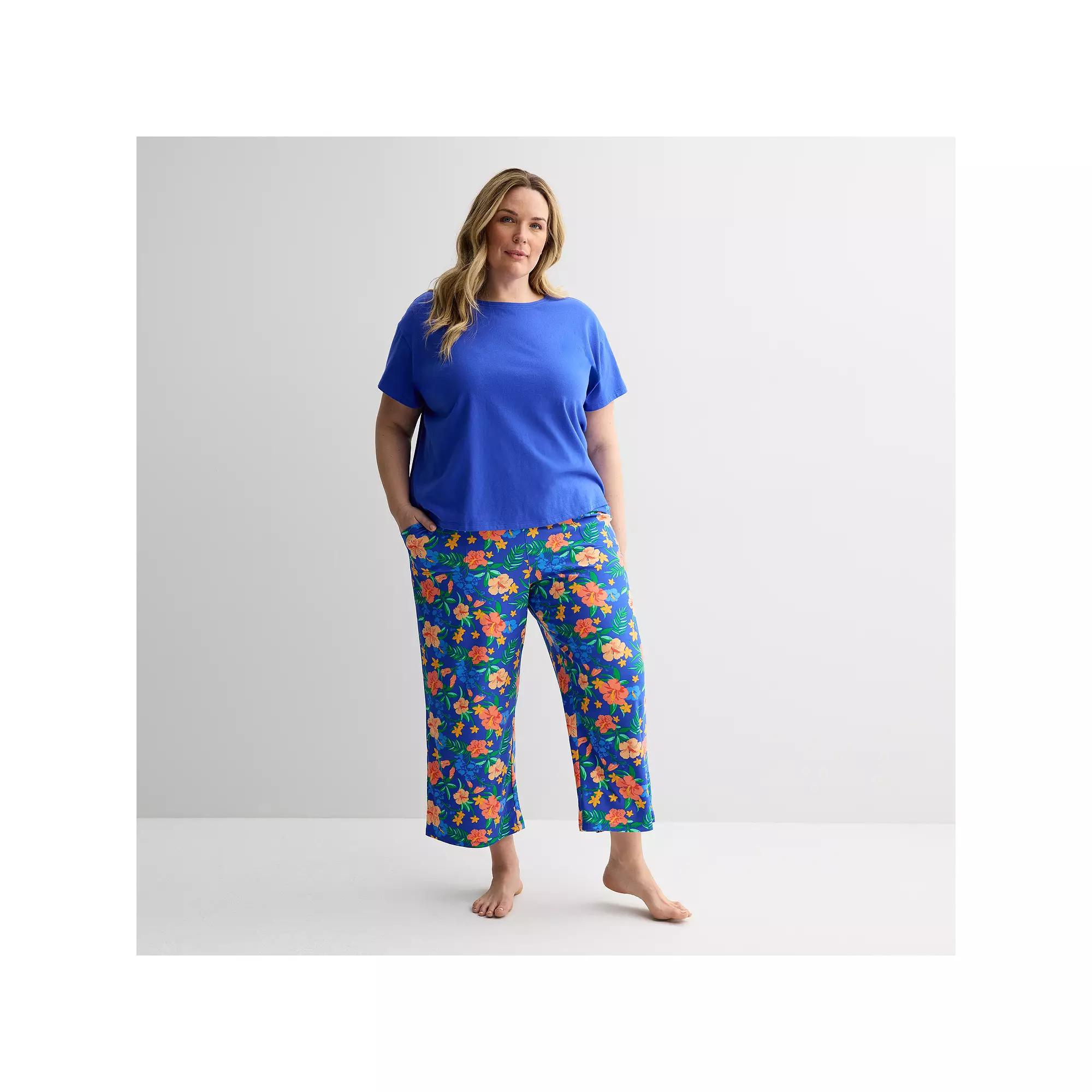 Plus Size Sonoma Goods For Life Moms Day Pajama Tee & Pajama Pants Set, Womens Product Image