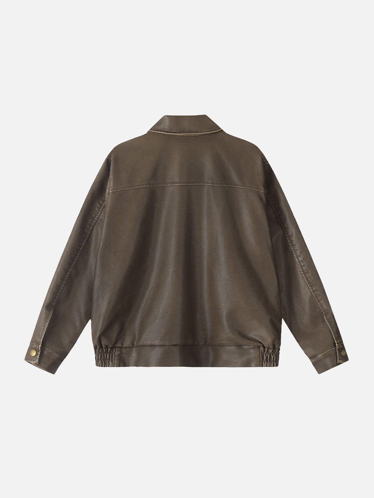 Aelfric Eden Multi-Pocket Faux Leather Jacket Product Image