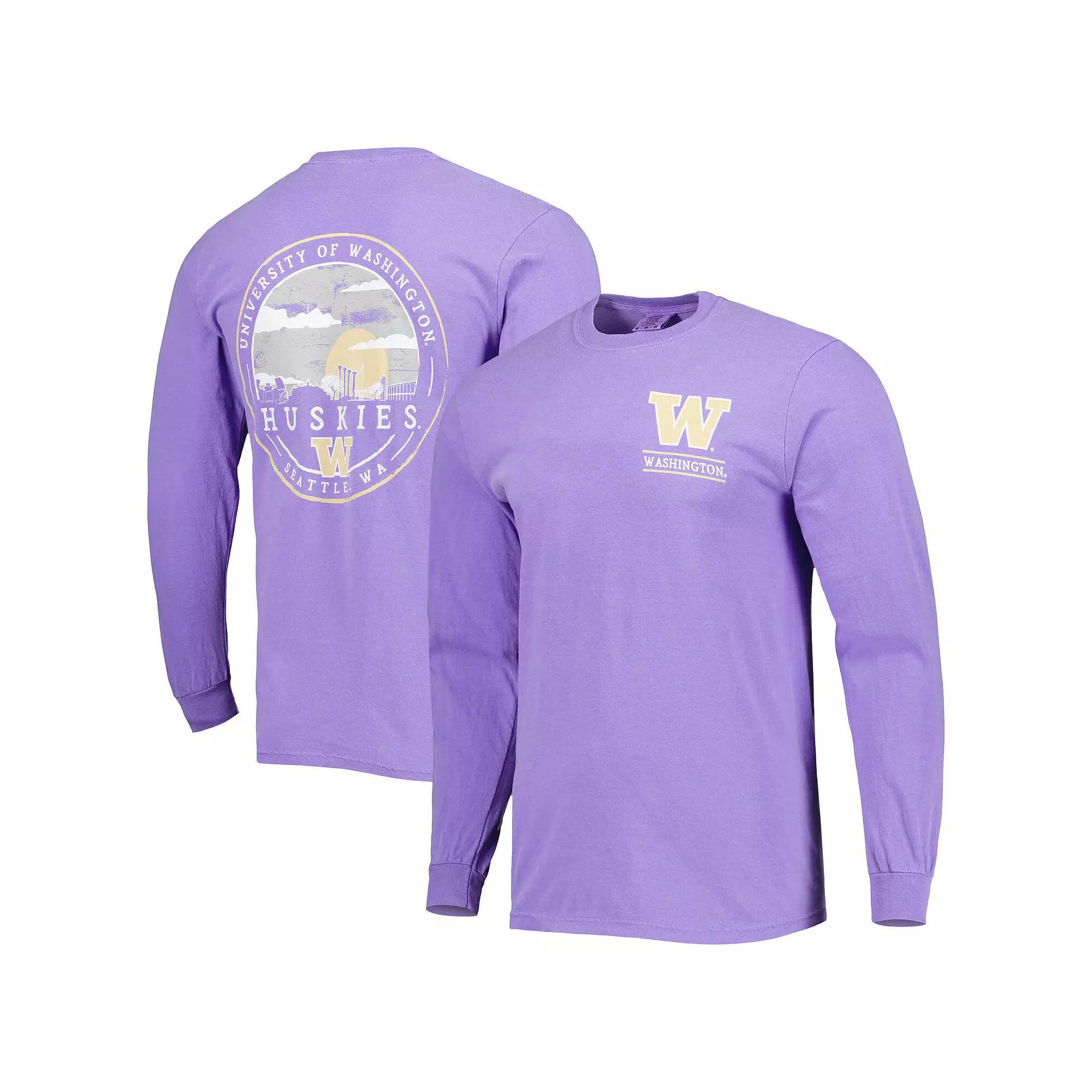 Men's Purple Washington Huskies Circle Campus Scene Long Sleeve T-Shirt,  Product Image