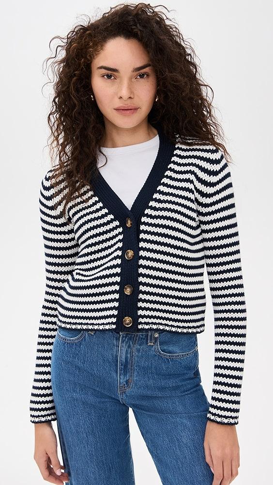 La Ligne Fine Stripe Mini Marina Cardigan | Shopbop Product Image
