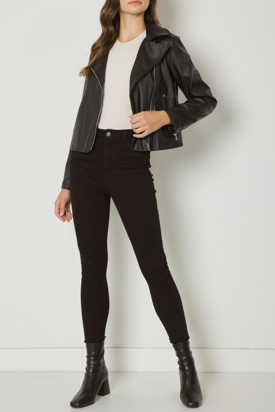 Faux Leather Jacket Product Image