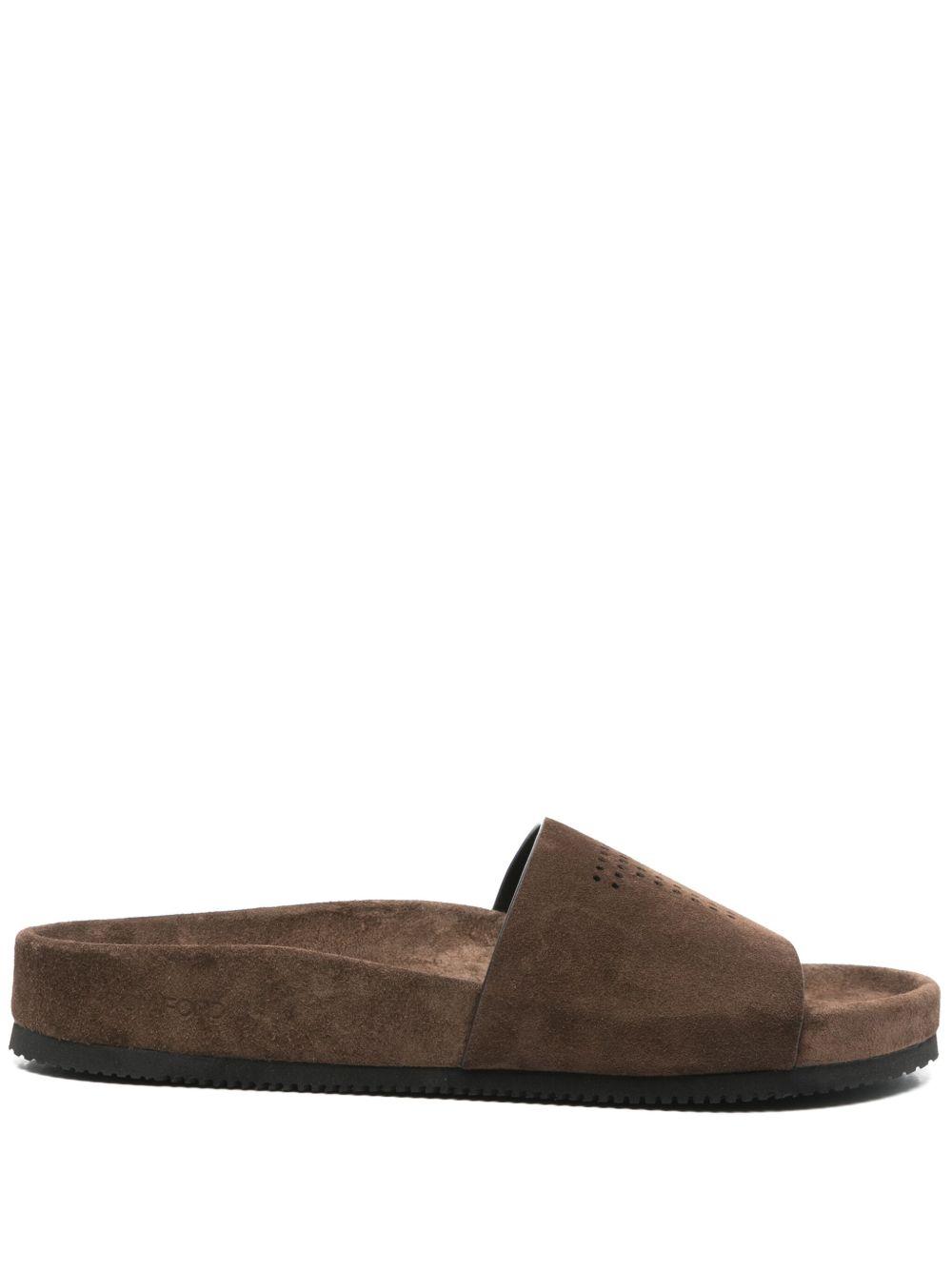 suede flat slides Product Image