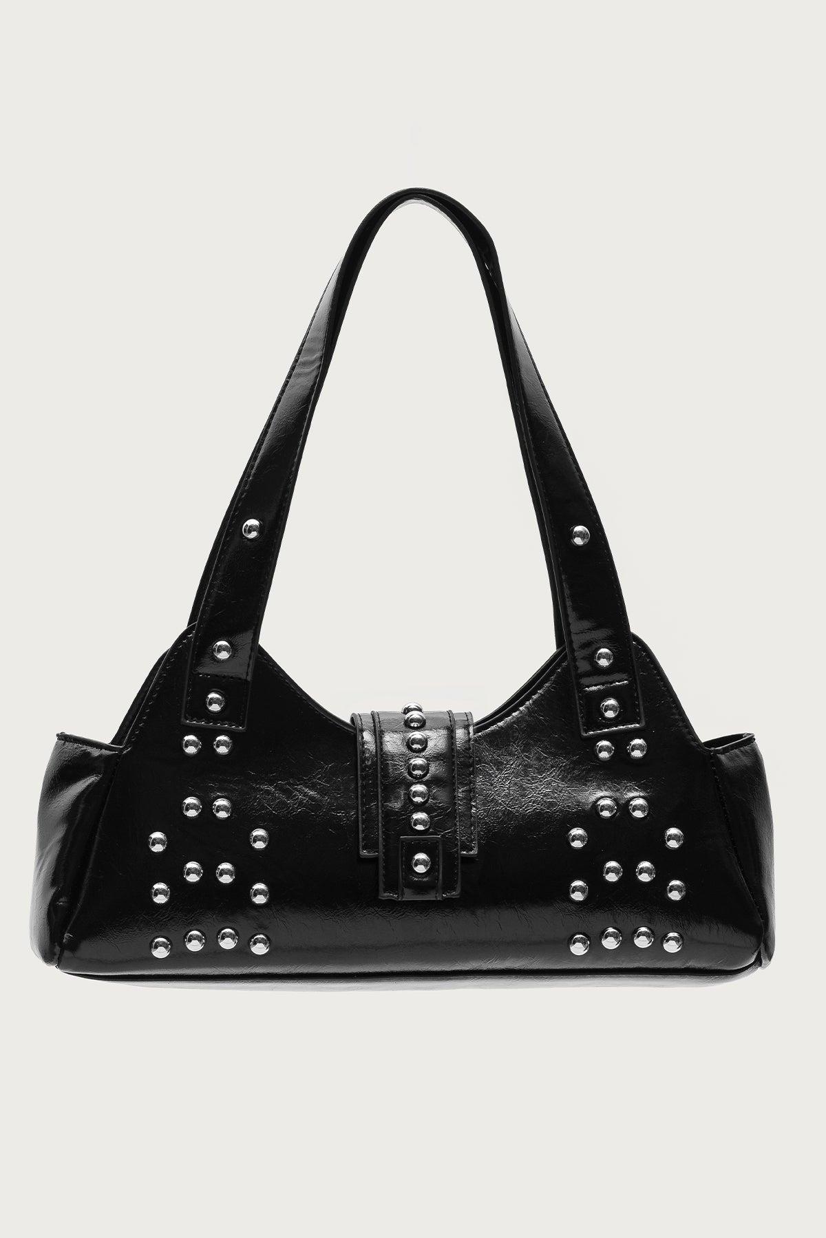 Studded Faux Leather Bag Product Image
