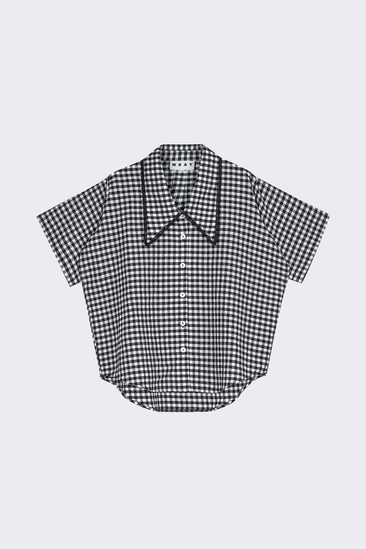 Tilda Top - Black Check Product Image