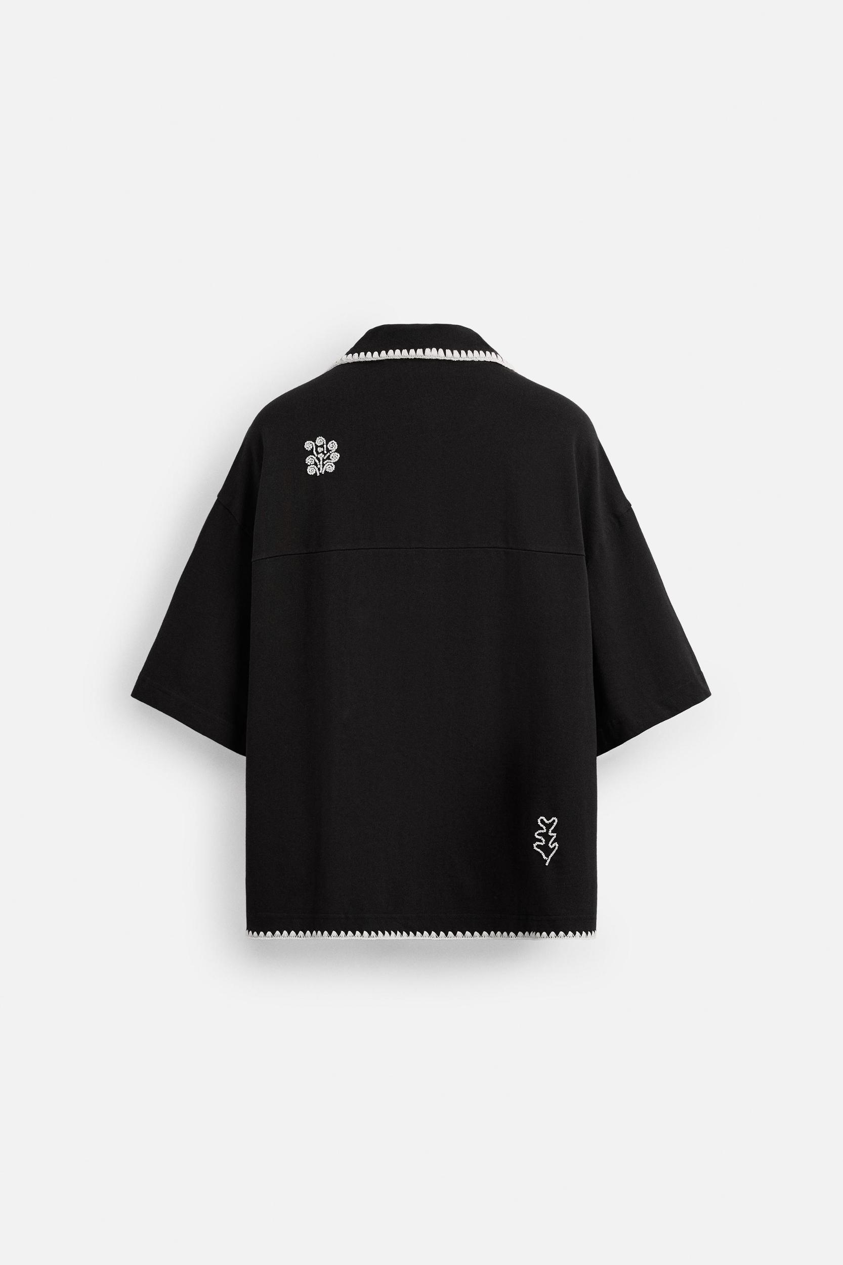 CONTRAST EMBROIDERY SHIRT Product Image