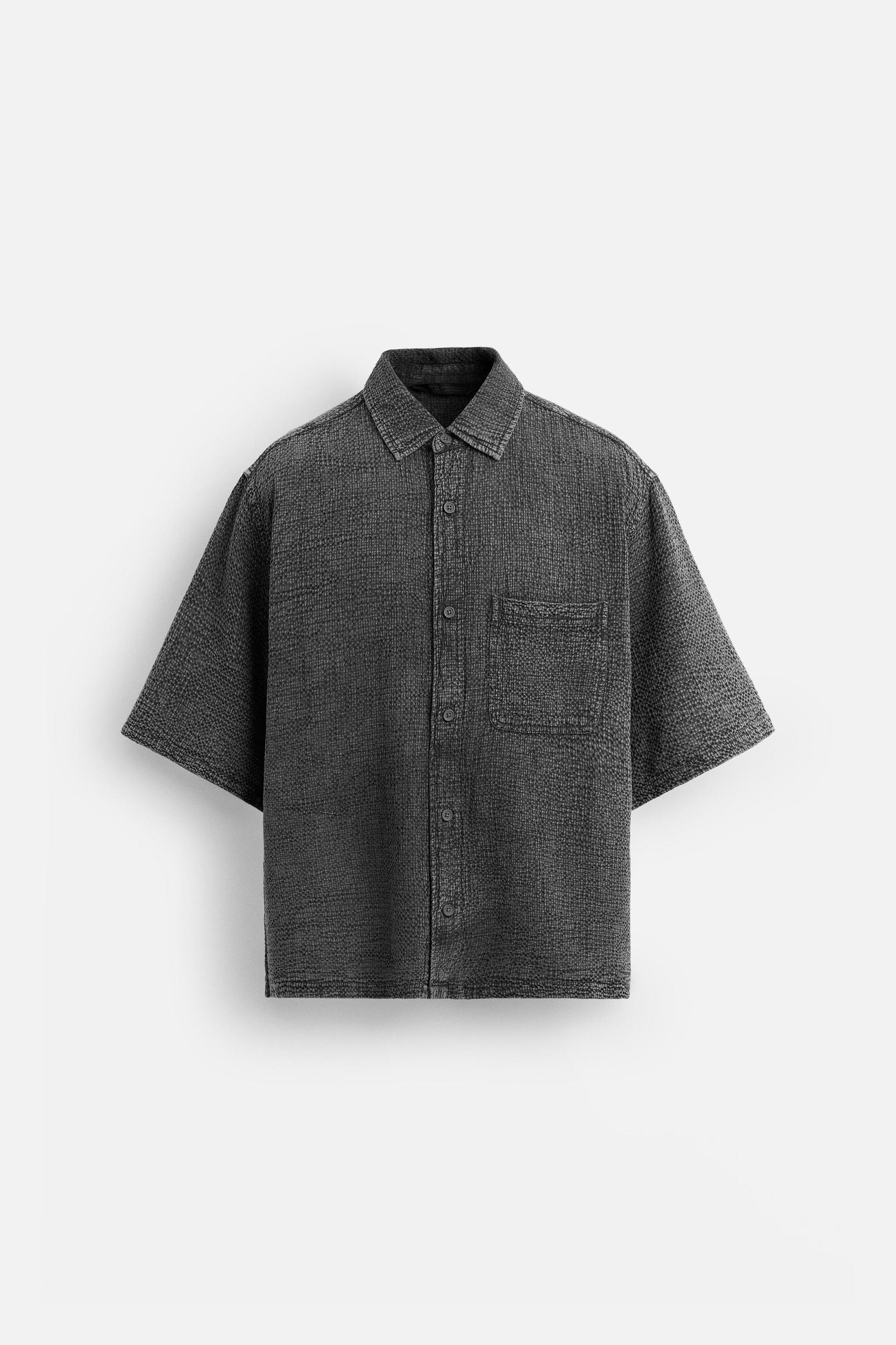 WASHED TEXTURE SHIRT Product Image