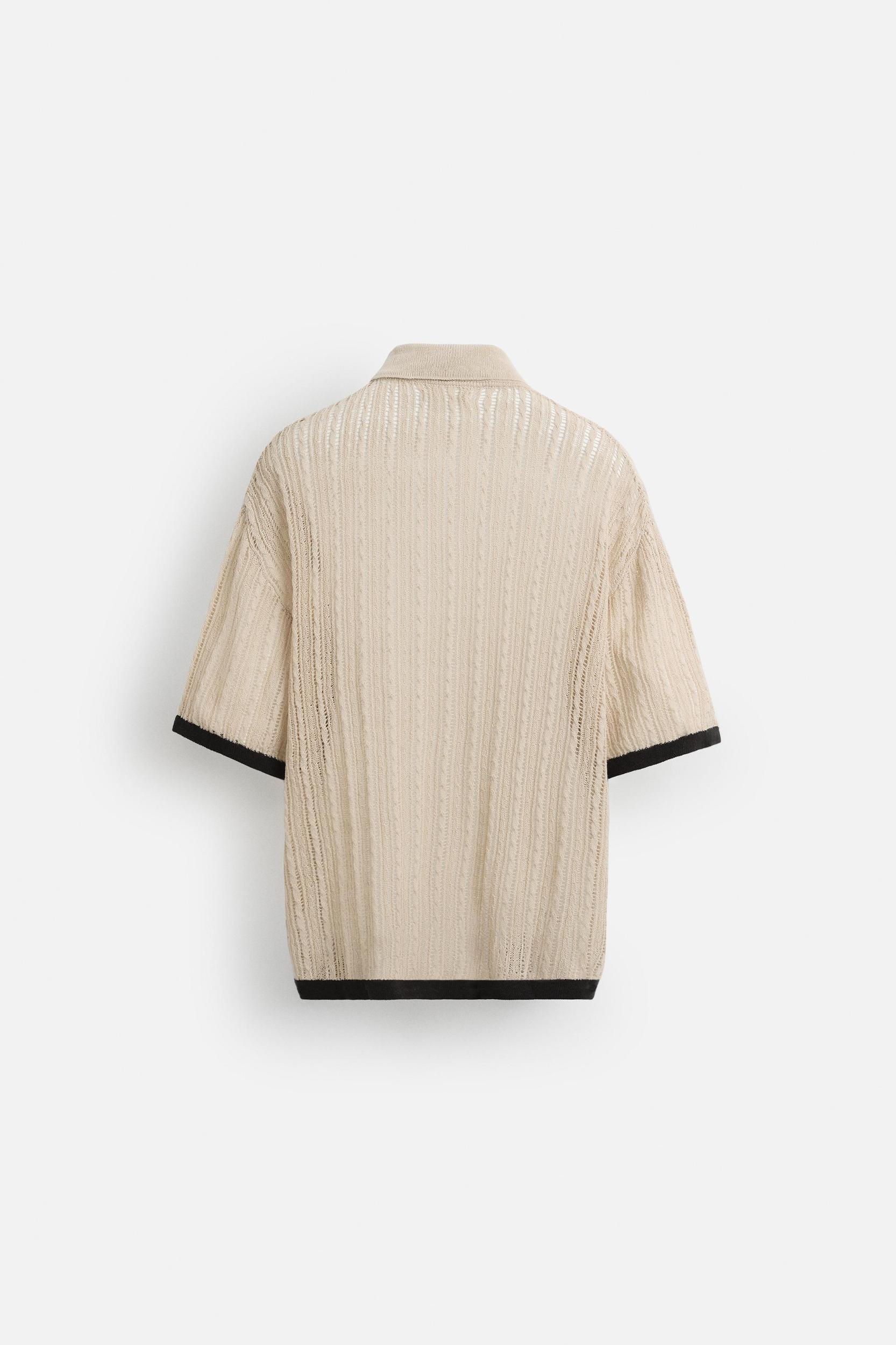 KNIT LACE SHIRT Product Image