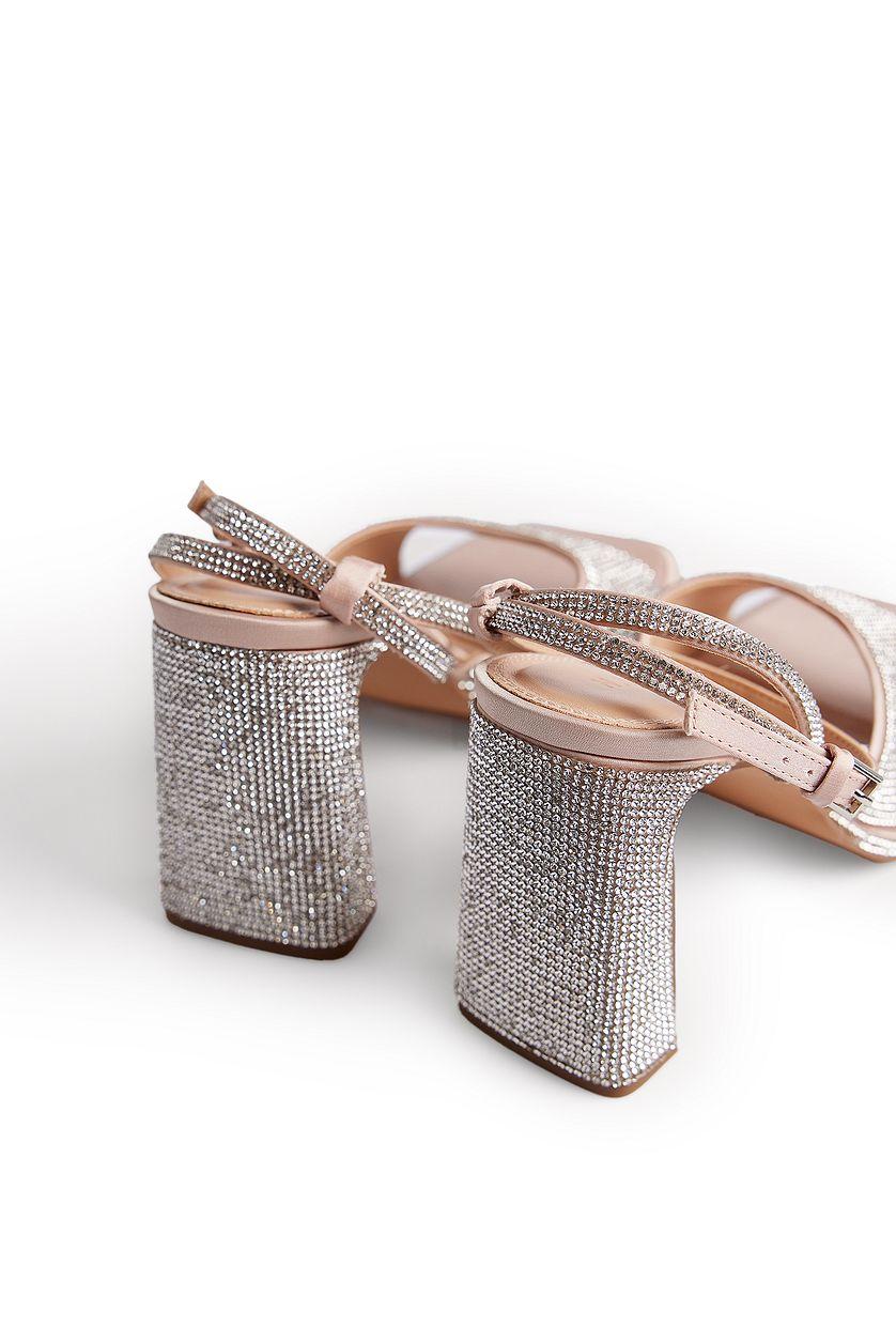 Glittery Ankle Strap Heels Product Image