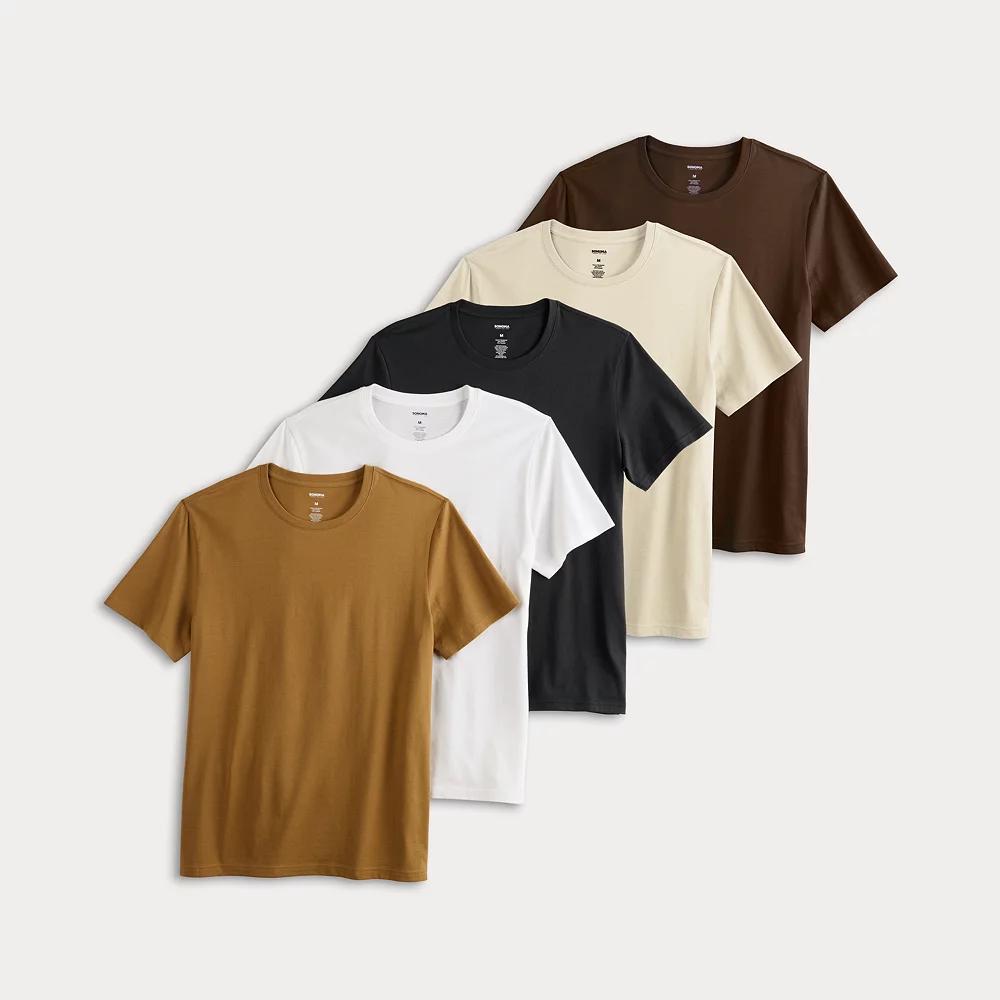 Men's Sonoma Goods For Life® Supersoft 5-Pack Crewneck Tees,  Product Image