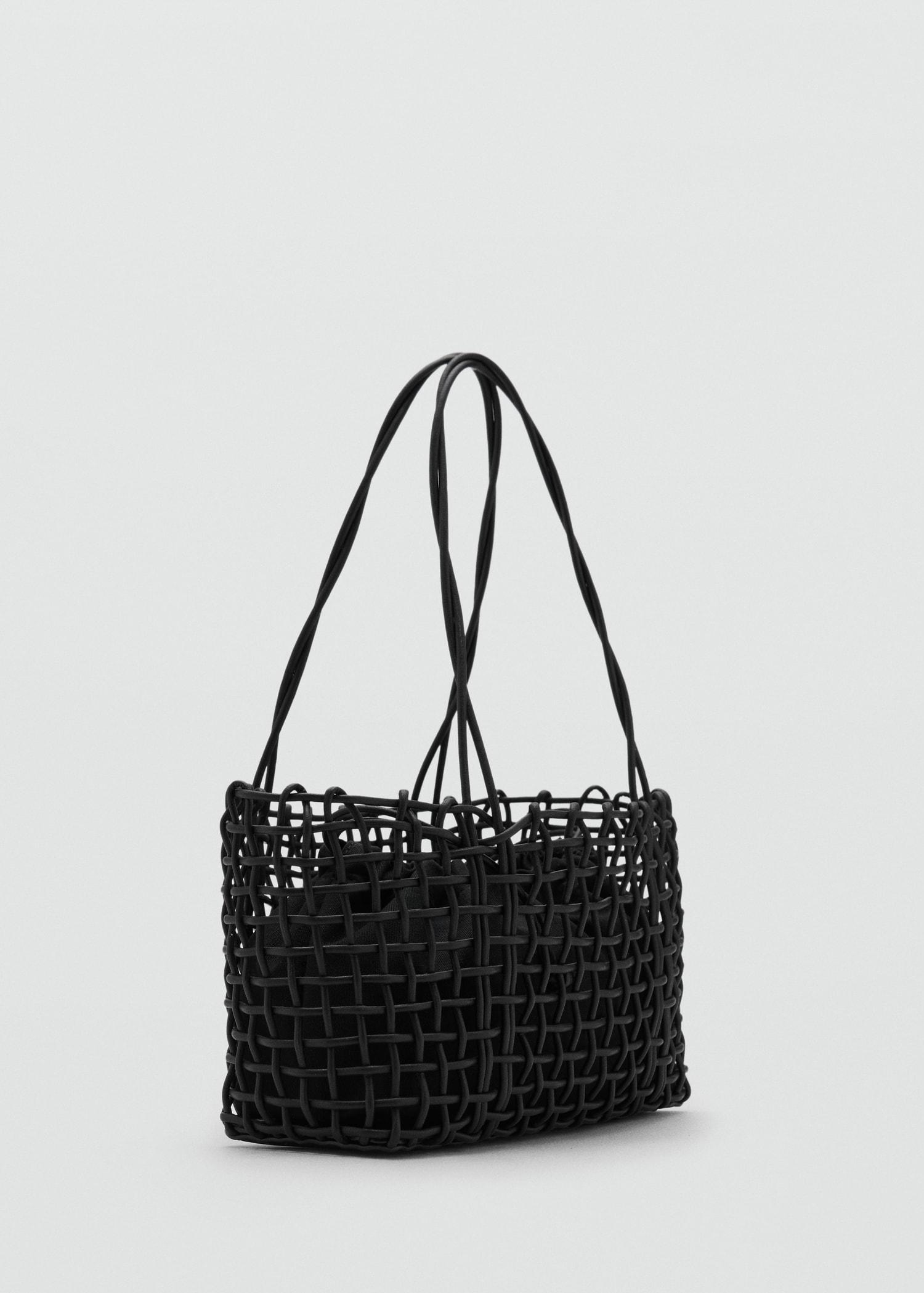 Medium woven shoulder bag - Women | MANGO USA Product Image