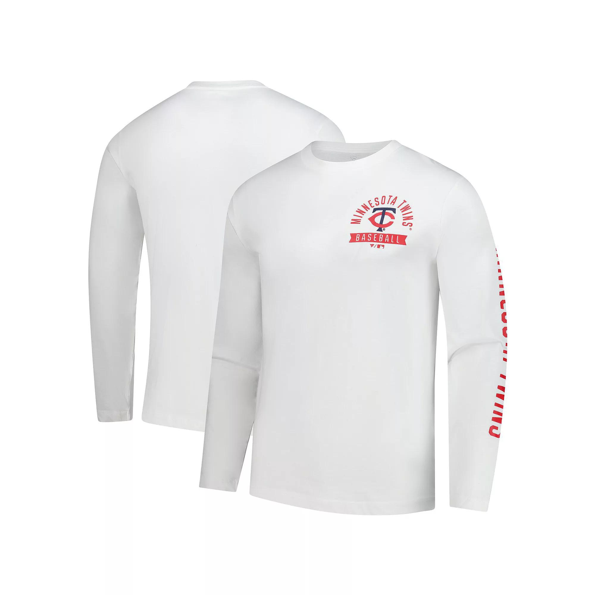 Men's Fanatics White Minnesota Twins Press Box Long Sleeve T-Shirt,  Product Image