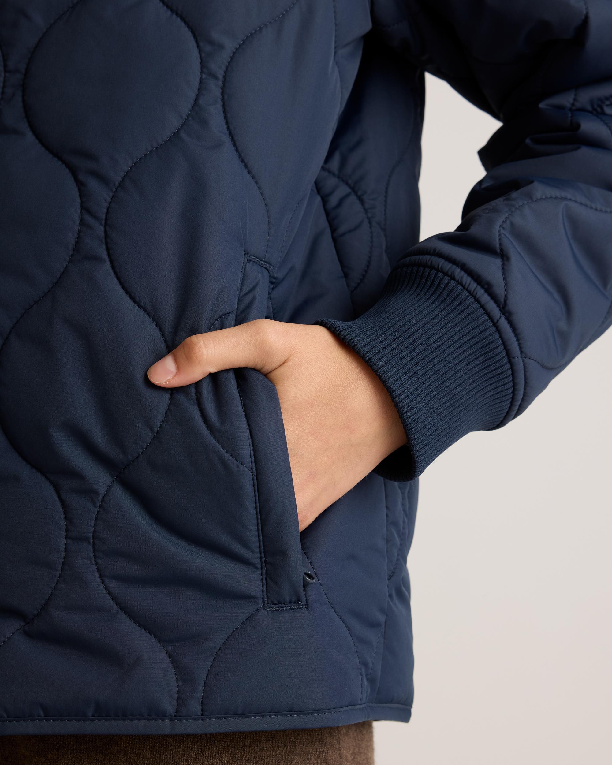 Quince | Women's Featherless Quilted Puffer Bomber Jacket Size XL, Recycled Polyester Product Image