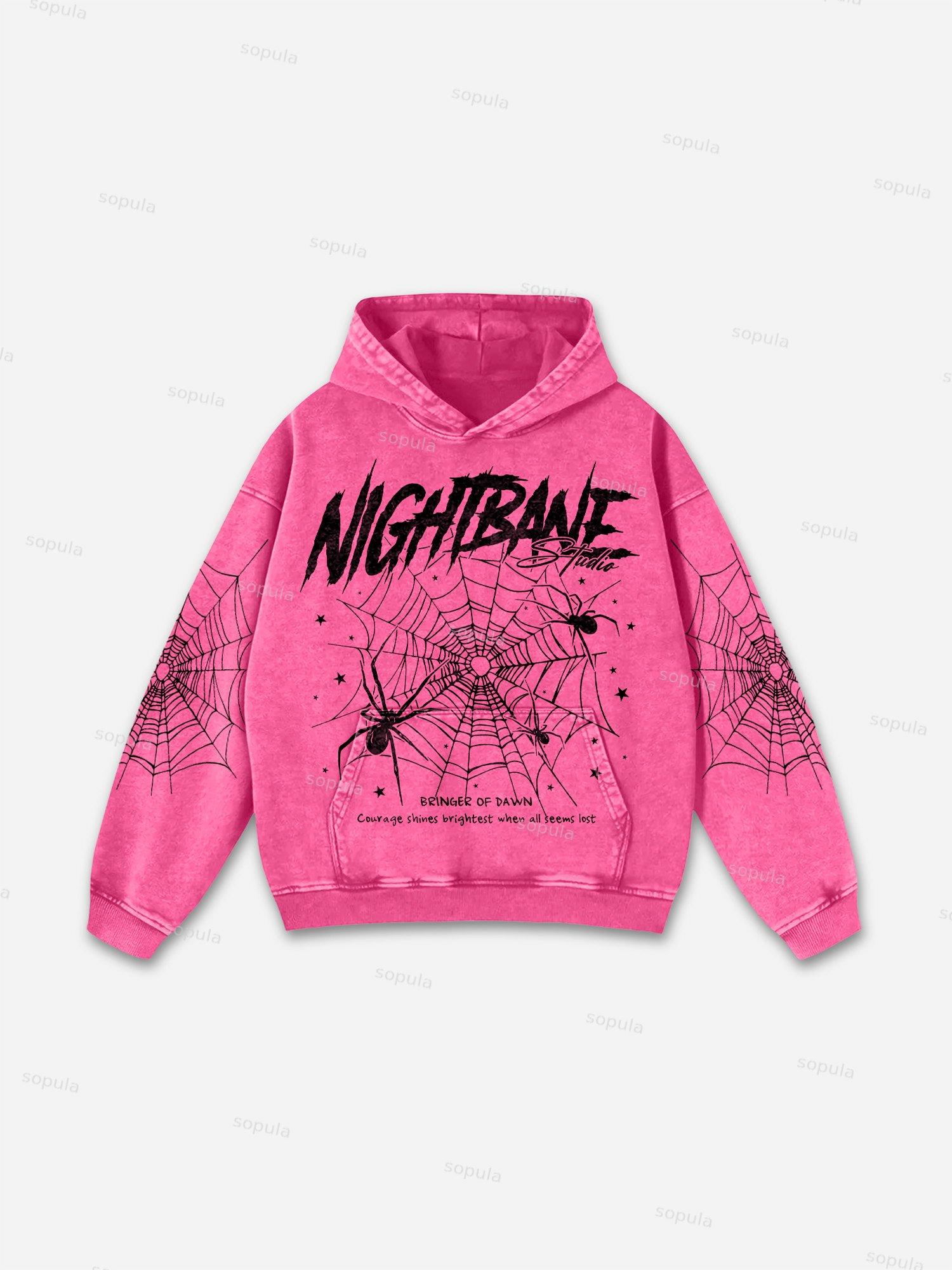 Fly By Choice X Spacestation Graphic Print Acid Wash Hoodie Product Image