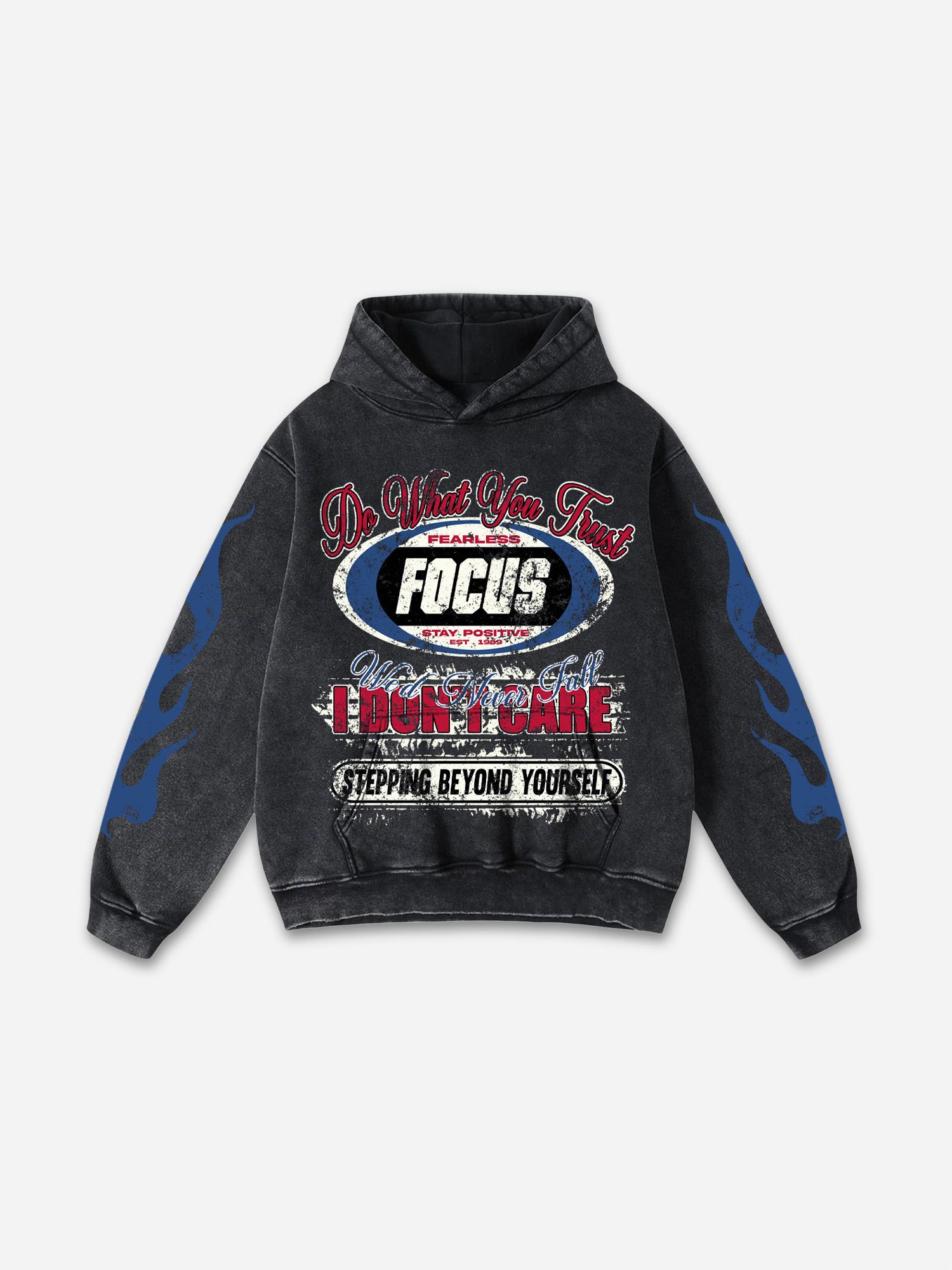 Richer Than My Opps Graphic Acid Wash Hoodie Product Image