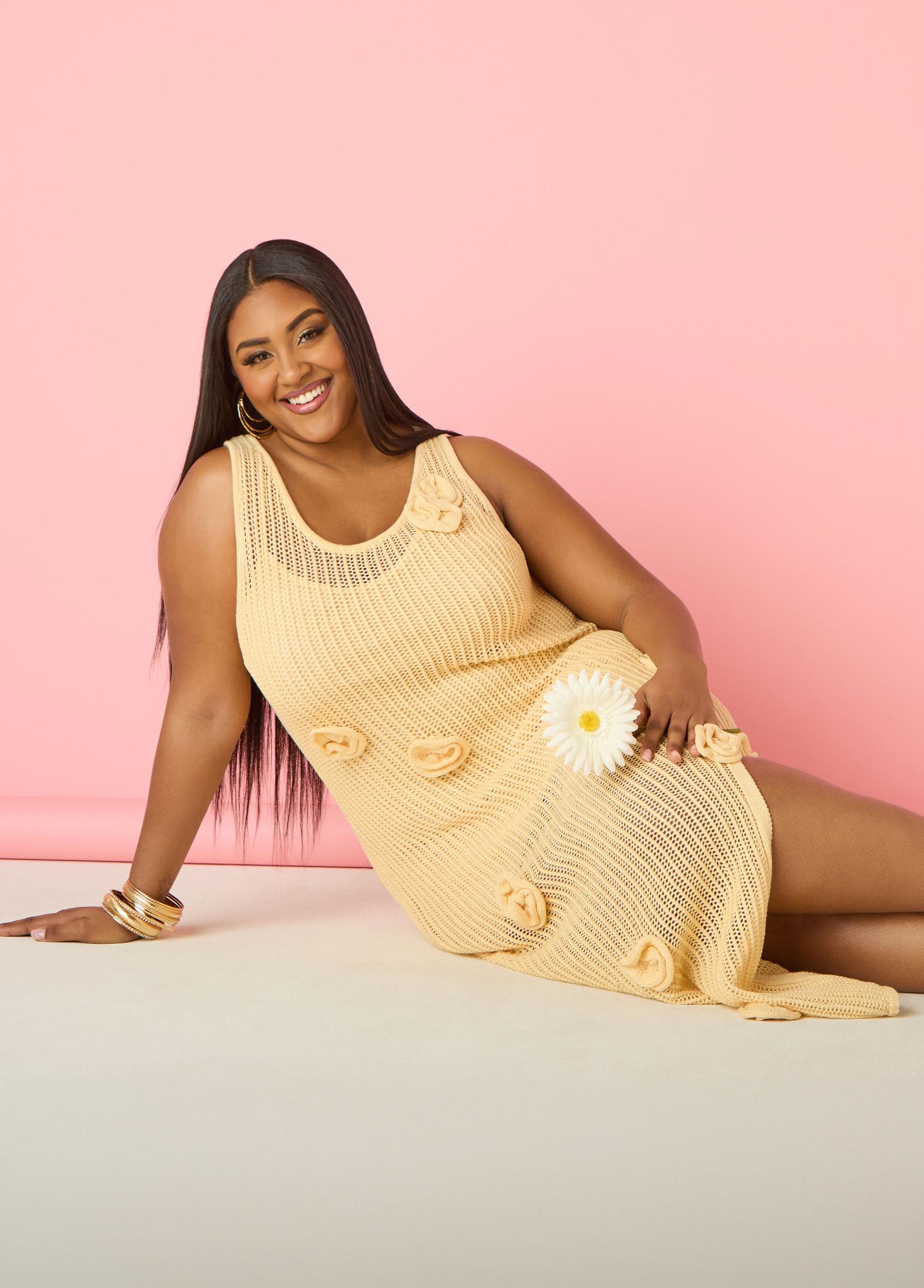 Rosette Crochet Maxi Dress Product Image