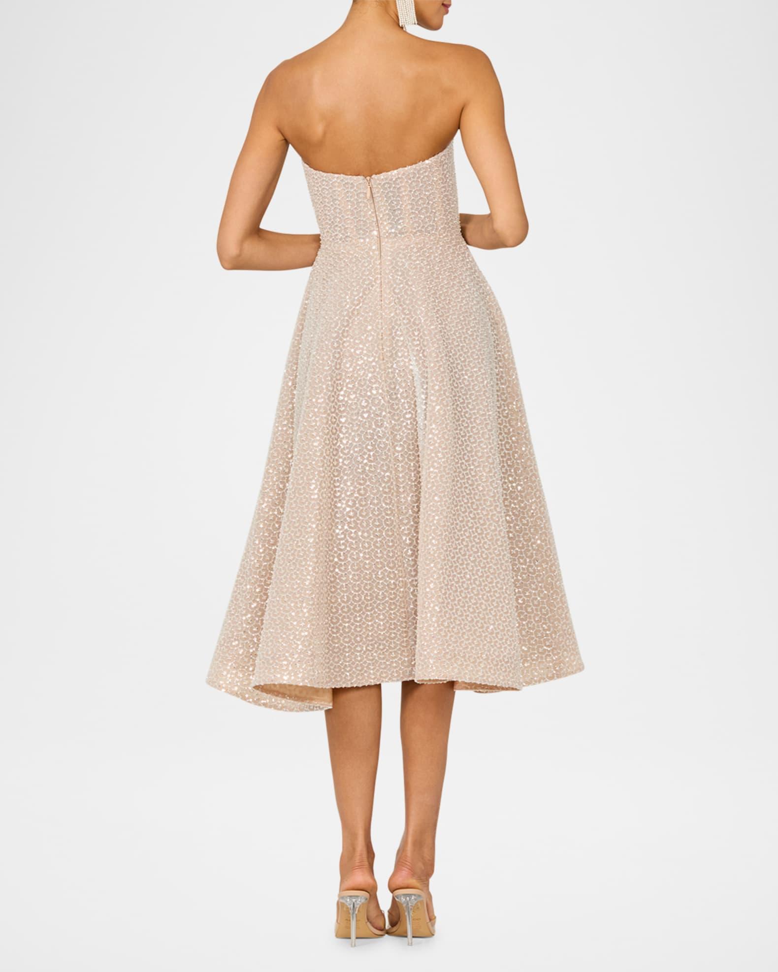 Vivi Strapless Beaded Midi Dress Product Image