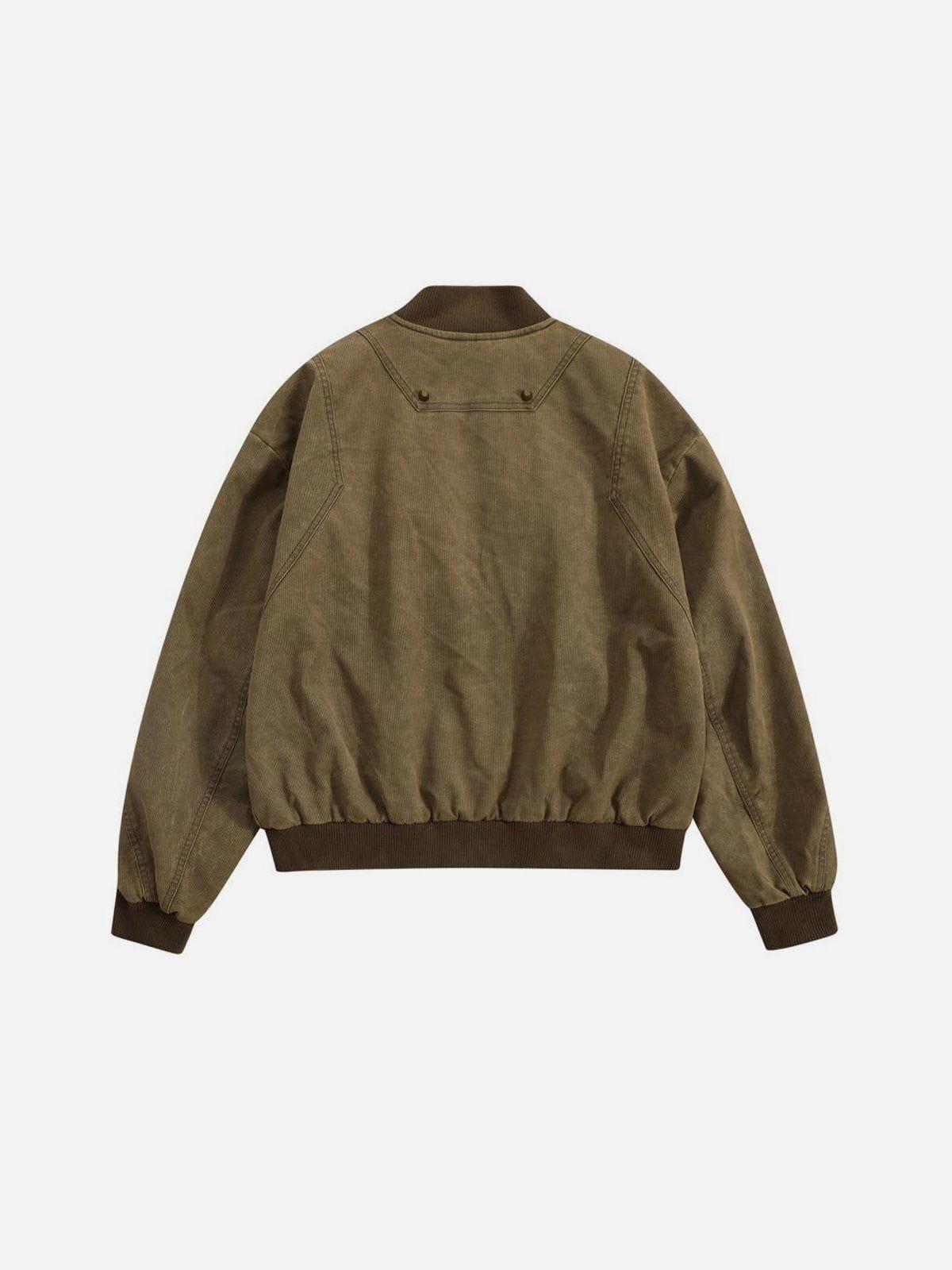 Aelfric Eden Deconstructive Patchwork Washed Bomber Jacket Product Image