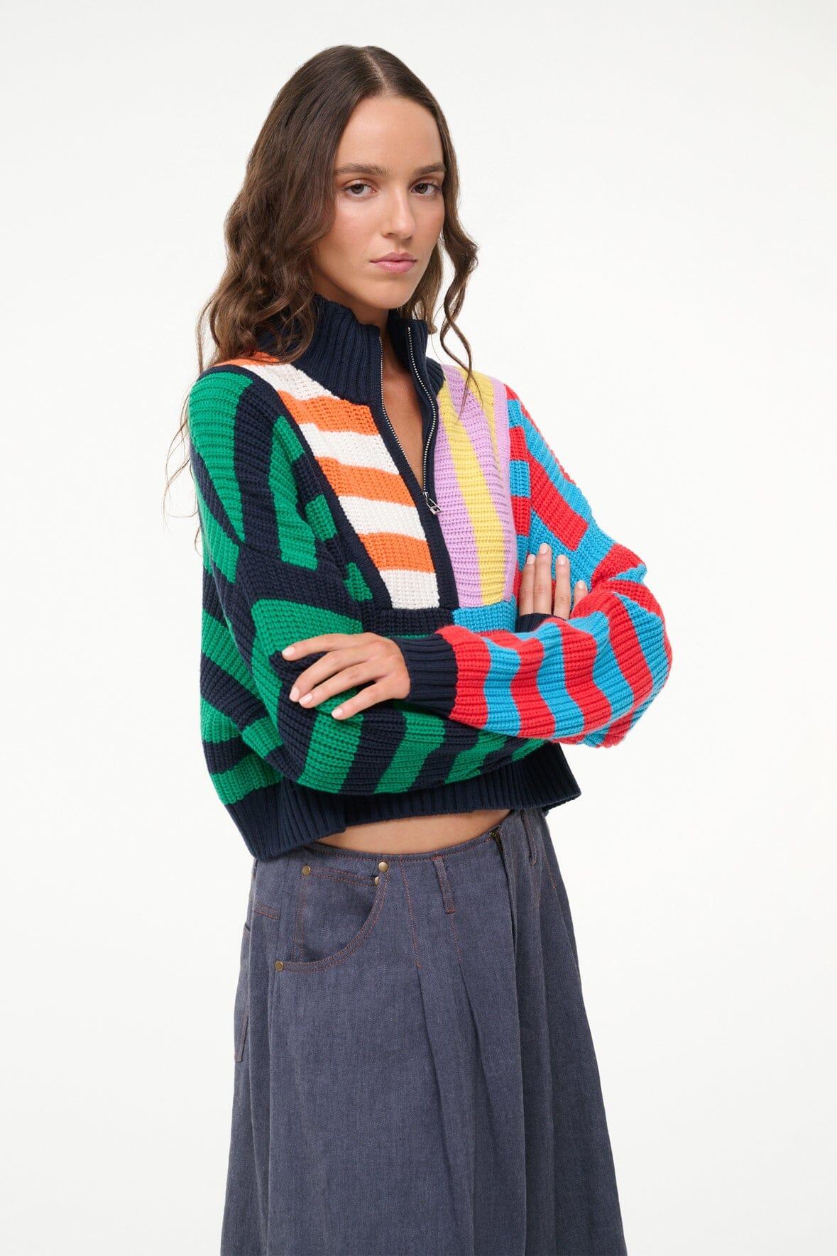 CROPPED HAMPTON SWEATER | CABANA STRIPE MULTI Product Image