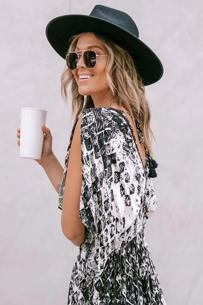 Diamond Kimono Sleeve Maxi Dress Product Image