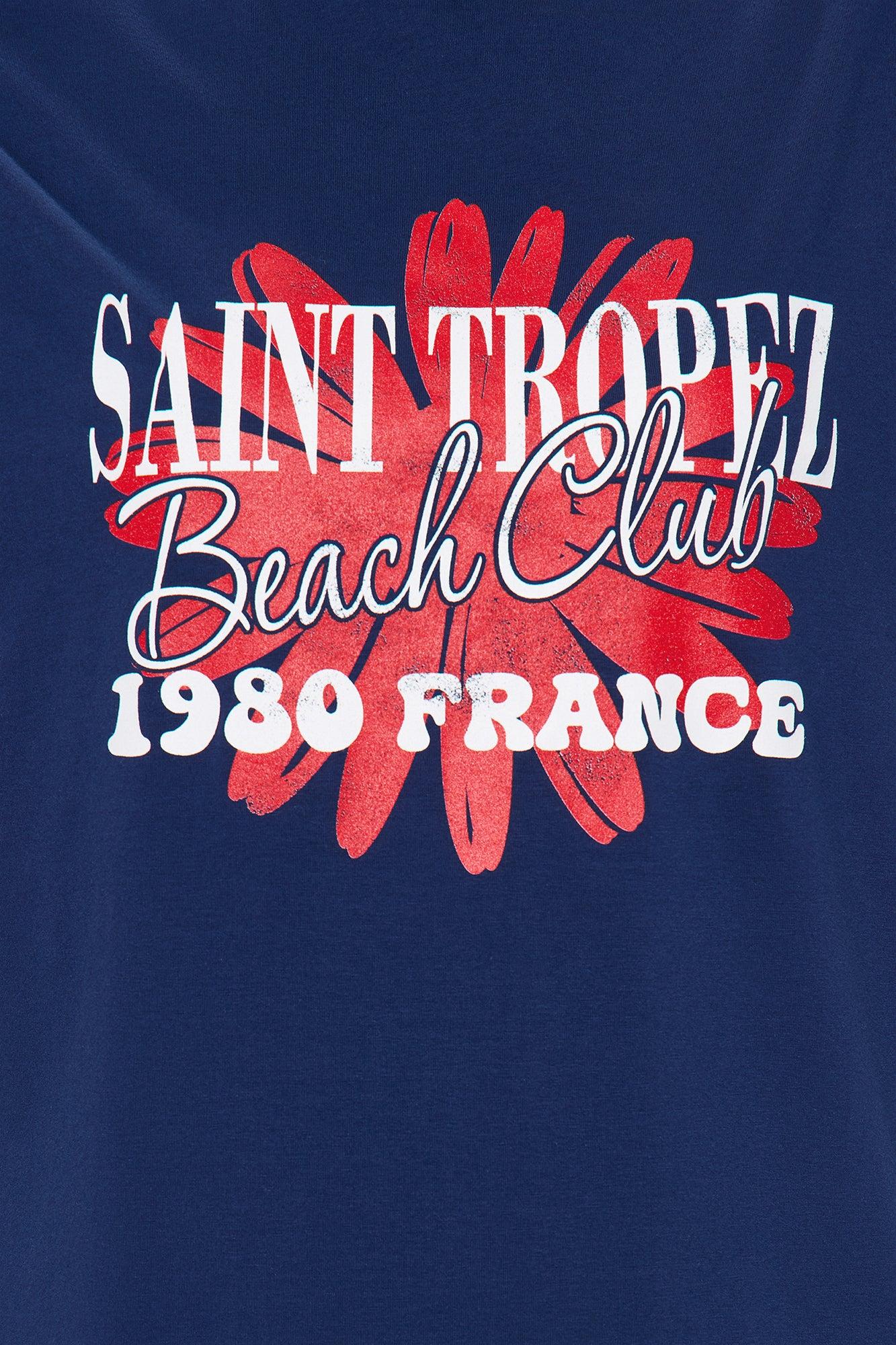 St. Tropez Beach Club Oversize  Short Set - Navy Female Product Image