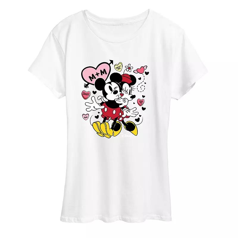 Disney's Mickey & Minnie Mouse Women's Heart Graphic Tee,  Product Image