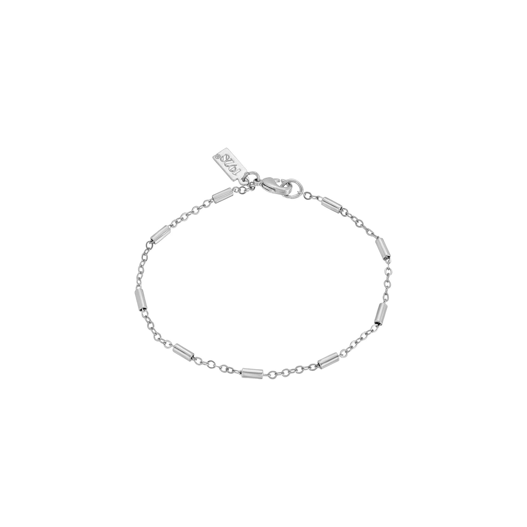 1928 Silver Tone Tube Link Chain Bracelet, Womens, Gray Product Image