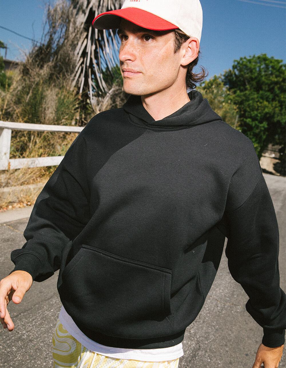 RSQ Mens Oversized Pullover Hoodie - BLACK Product Image