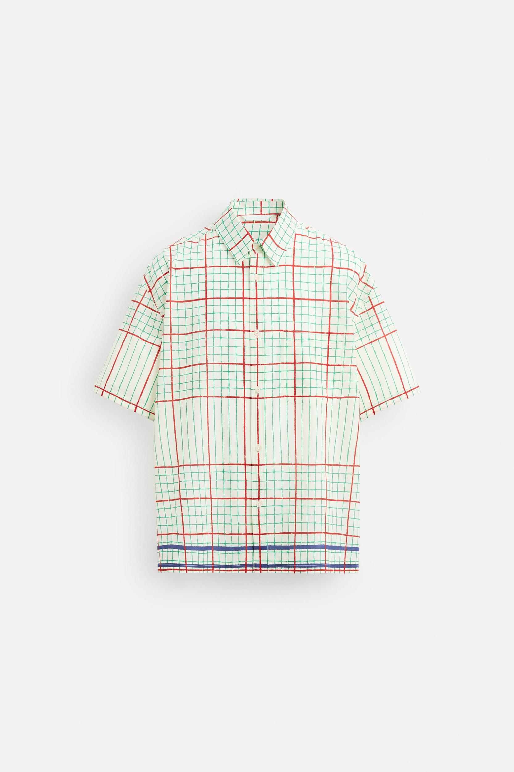 BOXY FIT PLAID SHIRT Product Image