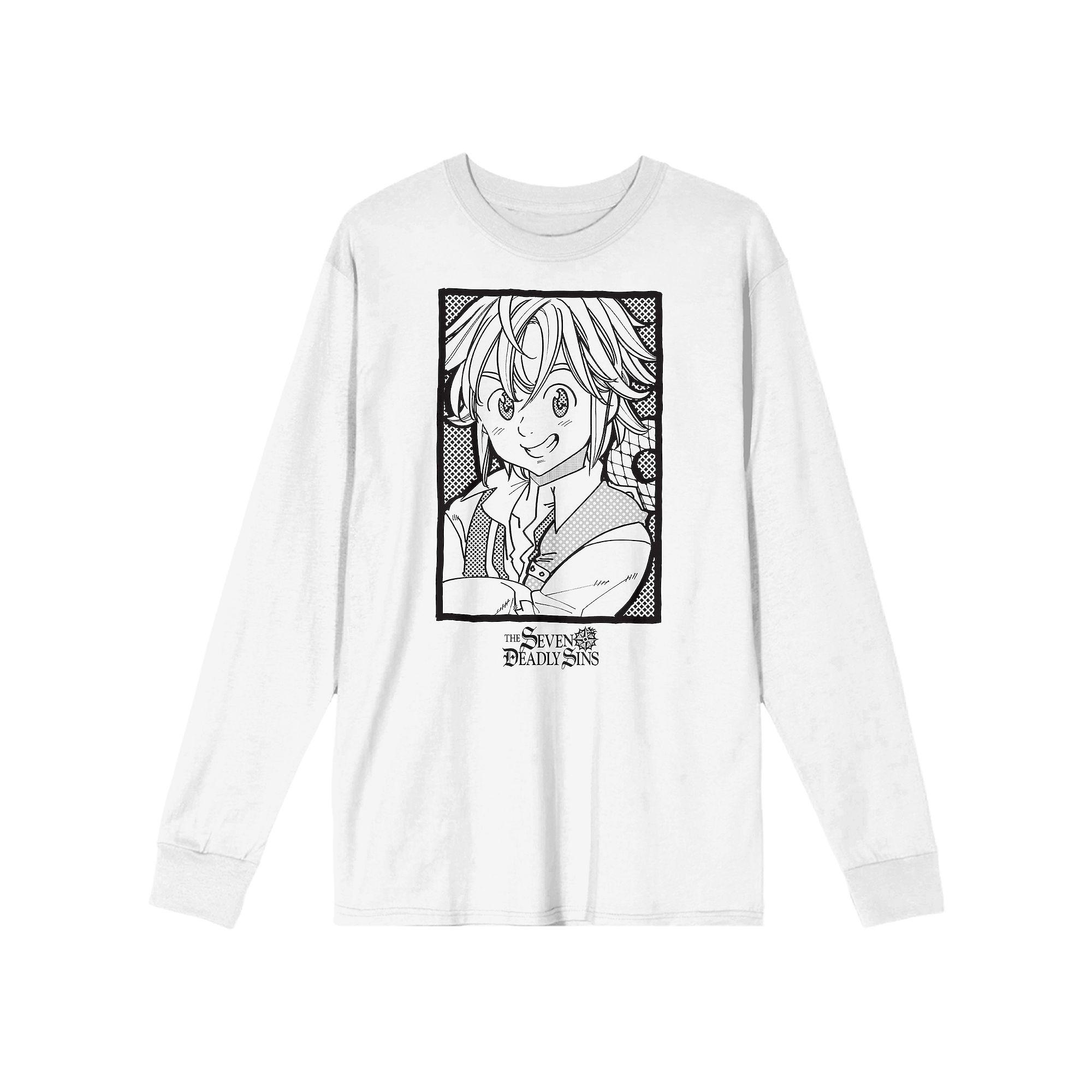 Men's Seven Deadly Sins Meliodas Manga Art Long Sleeve Graphic Tee,  Product Image