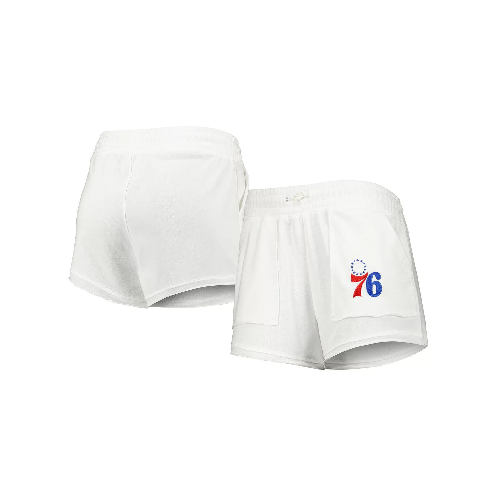 Womens Concepts Sport White Philadelphia 76ers Sunray Shorts Product Image