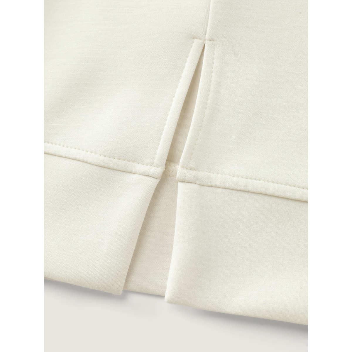 Plus Size Supersoft Polka Dots Sleeve Sweatshirt Women Originalwhite Leisure Contrast Round Neck Casual Sweatshirts BloomChic 22-24/3X Product Image