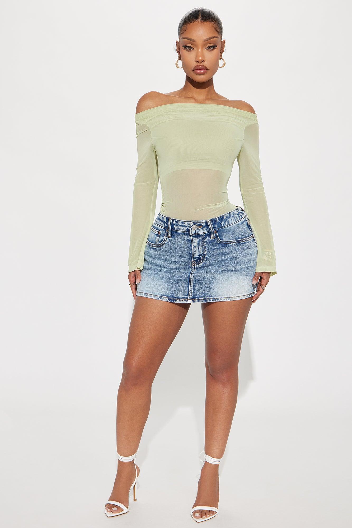 The OG Denim Micro Mini Skirt - Light Wash Product Image