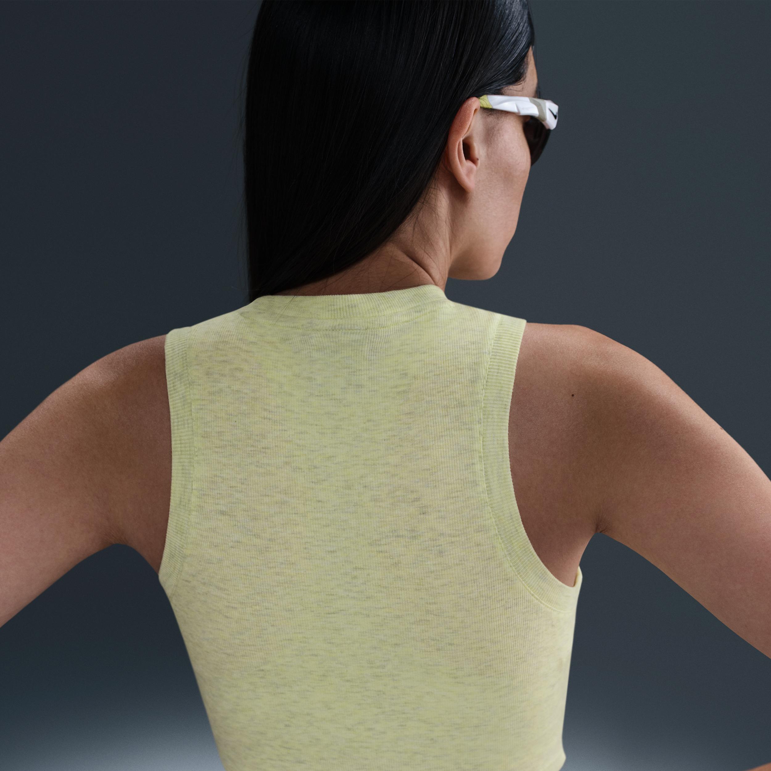 Womens Nike Sportswear Chill Knit Tight Cropped Mini-Rib Tank Top | FB8279-701 Product Image